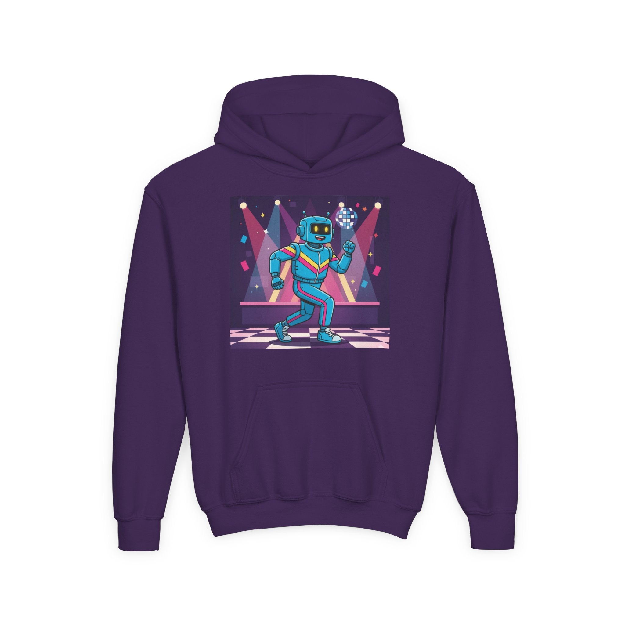 Kids Robot Disco Hoodie — 'Freaky Ko' Back Logo Youth Sweatshirt