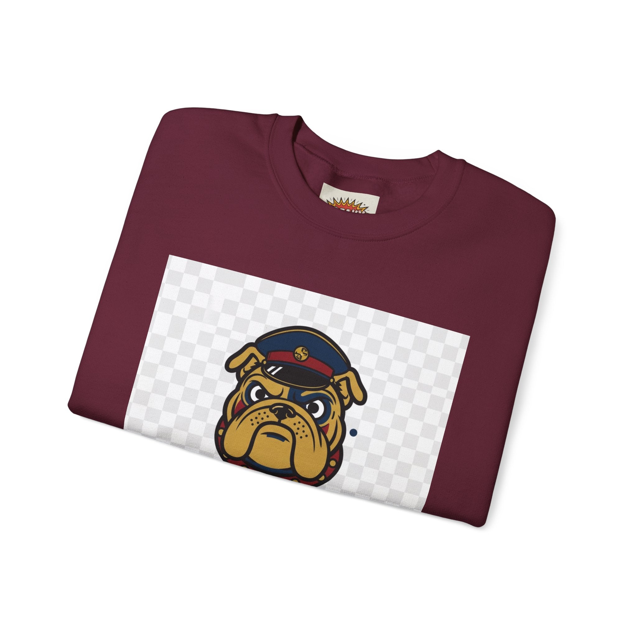 Bulldog Crewneck Sweatshirt — "Devil Dog" Military Mascot Graphic