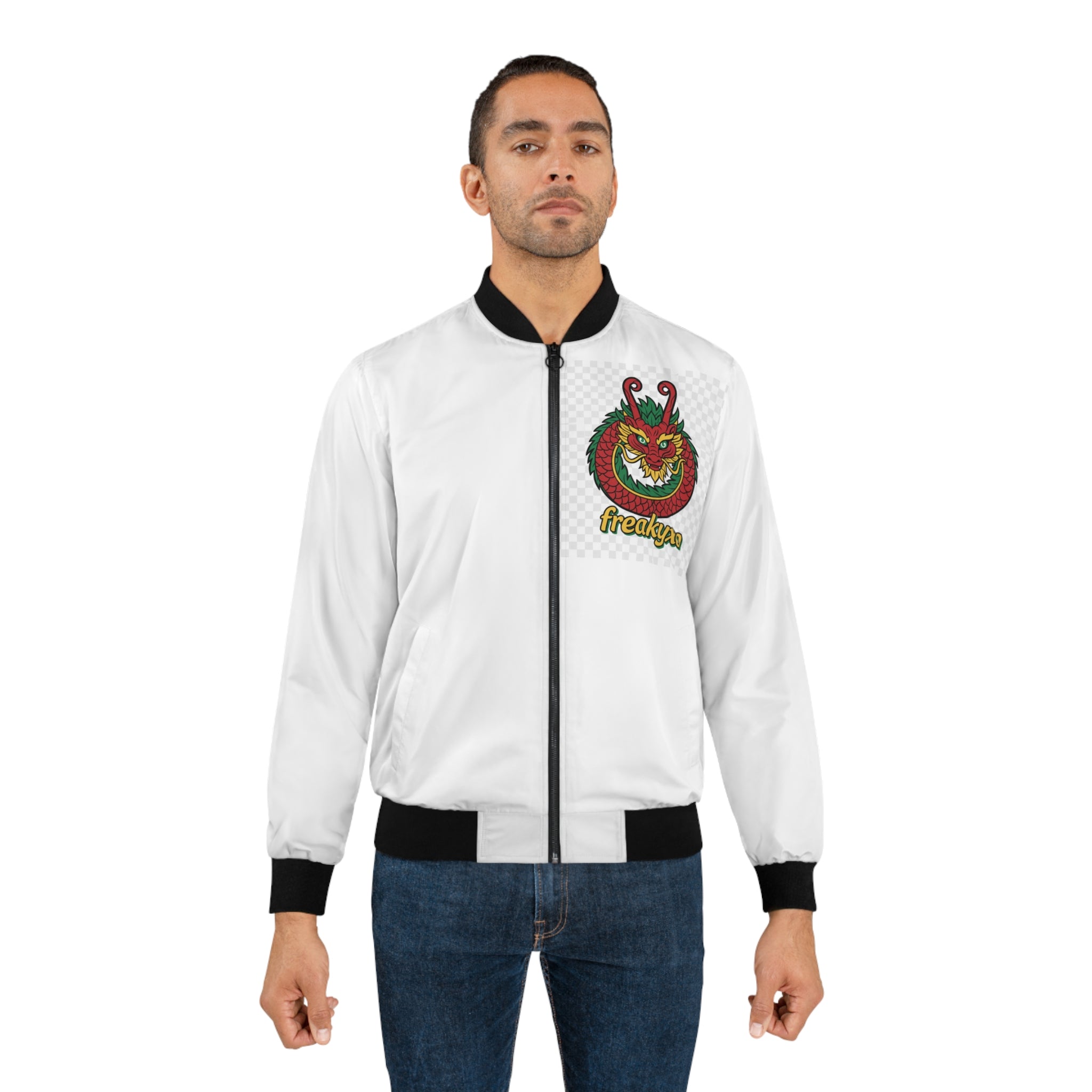 Freaky Fox Men's Bomber Jacket - Vibrant AOP Design