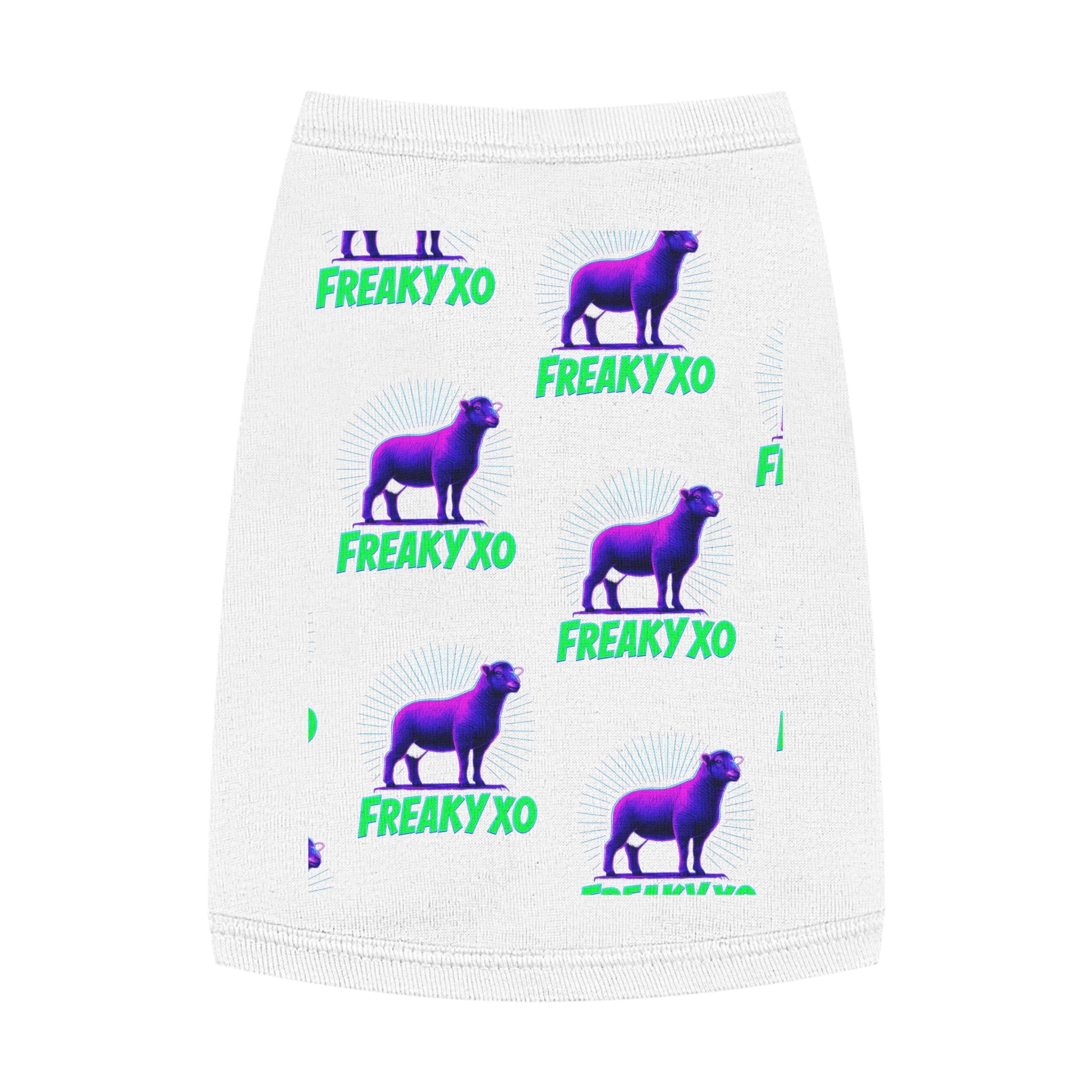 Freaky XO Pet Tank Top - Vibrant Neon Design for Stylish Pets