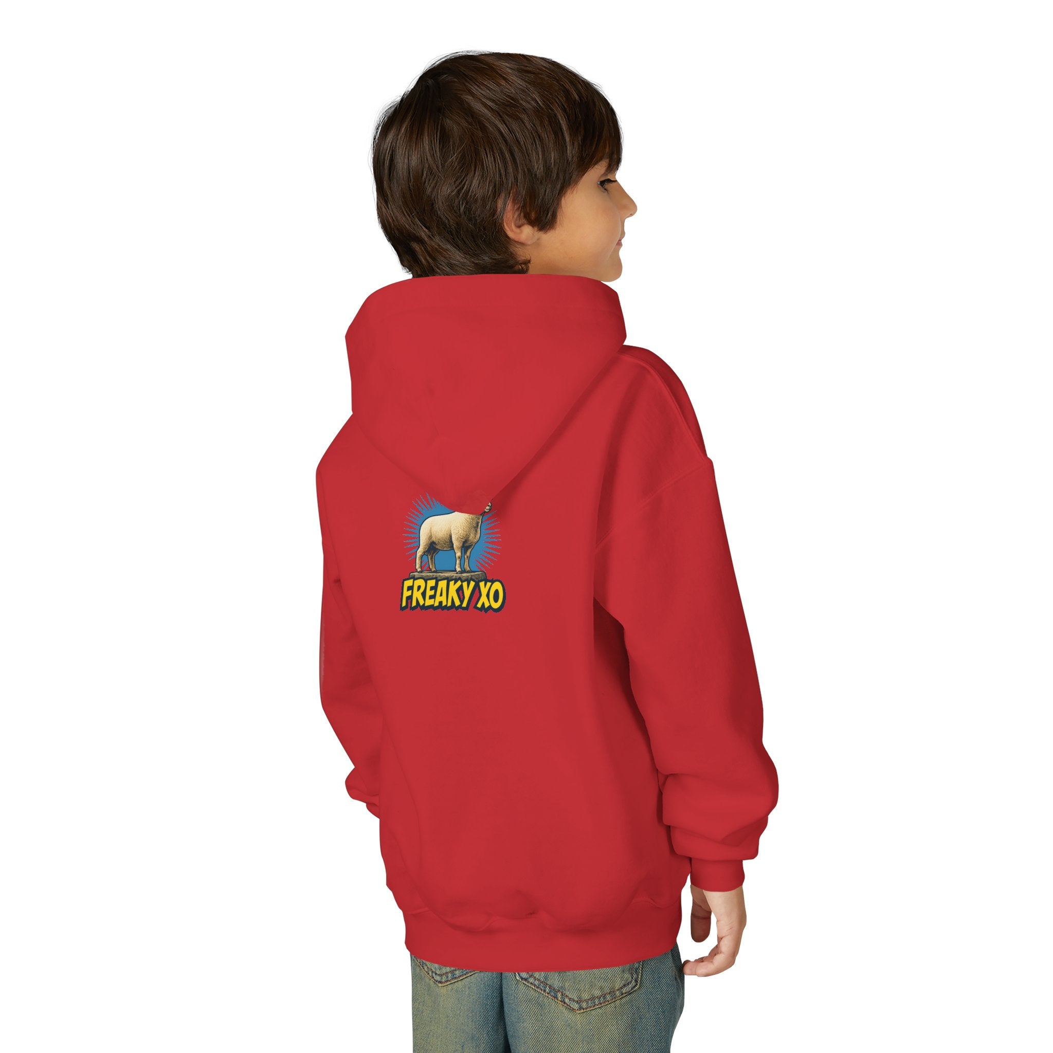 Kids Robot Disco Hoodie — 'Freaky Ko' Back Logo Youth Sweatshirt
