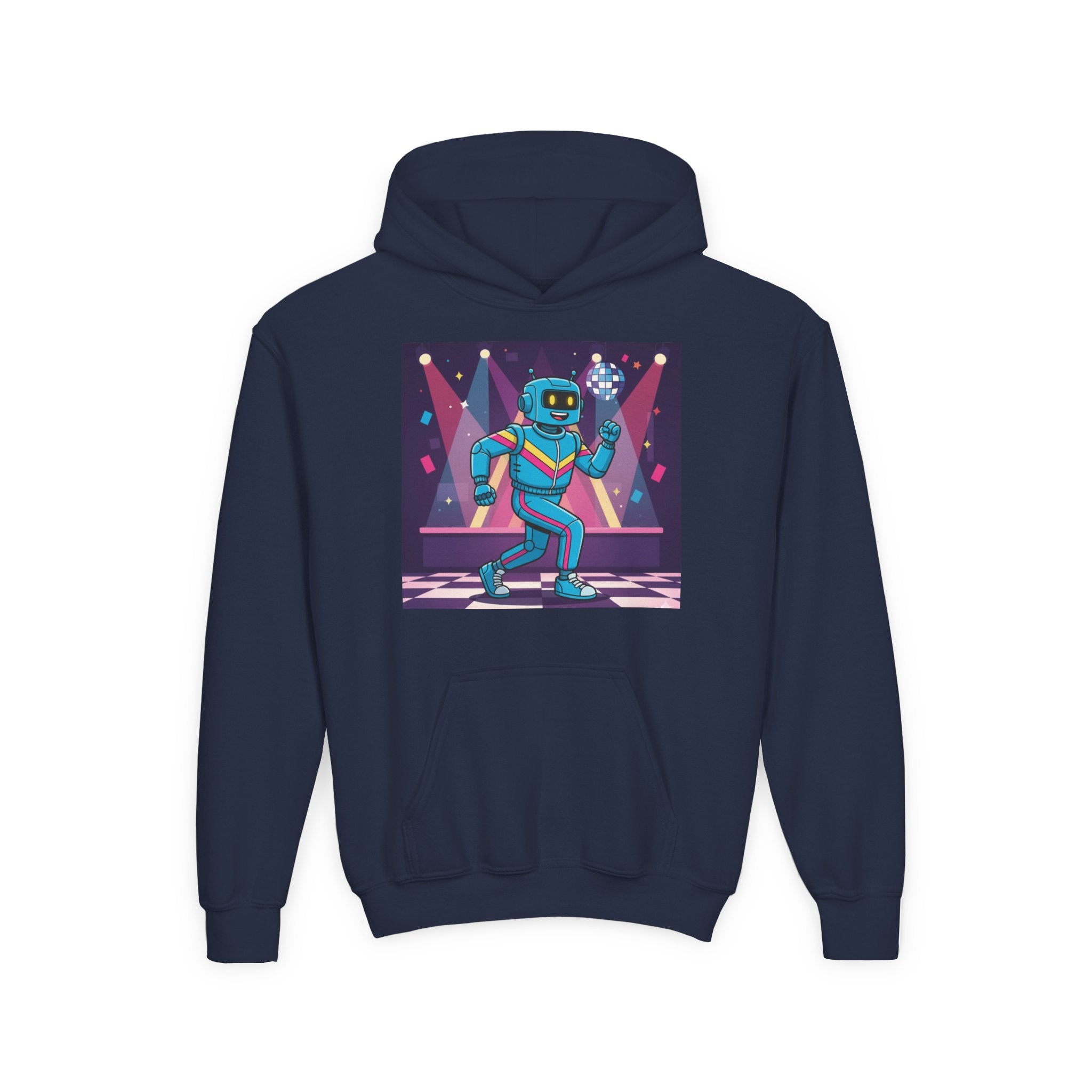 Kids Robot Disco Hoodie — 'Freaky Ko' Back Logo Youth Sweatshirt