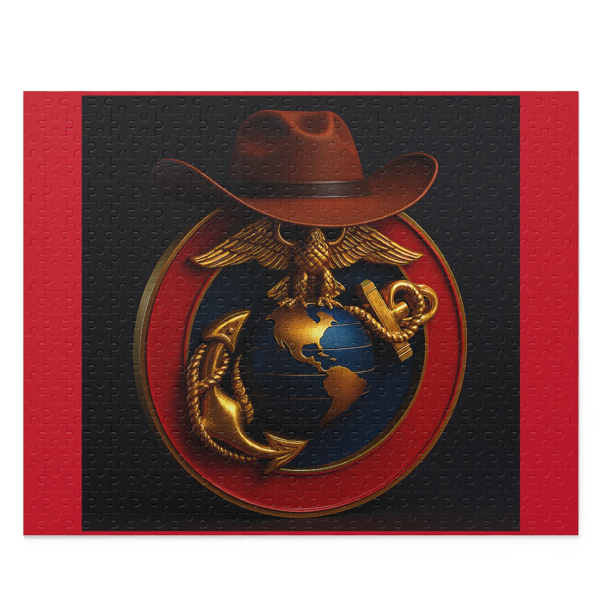Marine Corps Emblem Puzzle (120, 252, 500-Piece) - Perfect Gift for Veterans and Enthusiasts