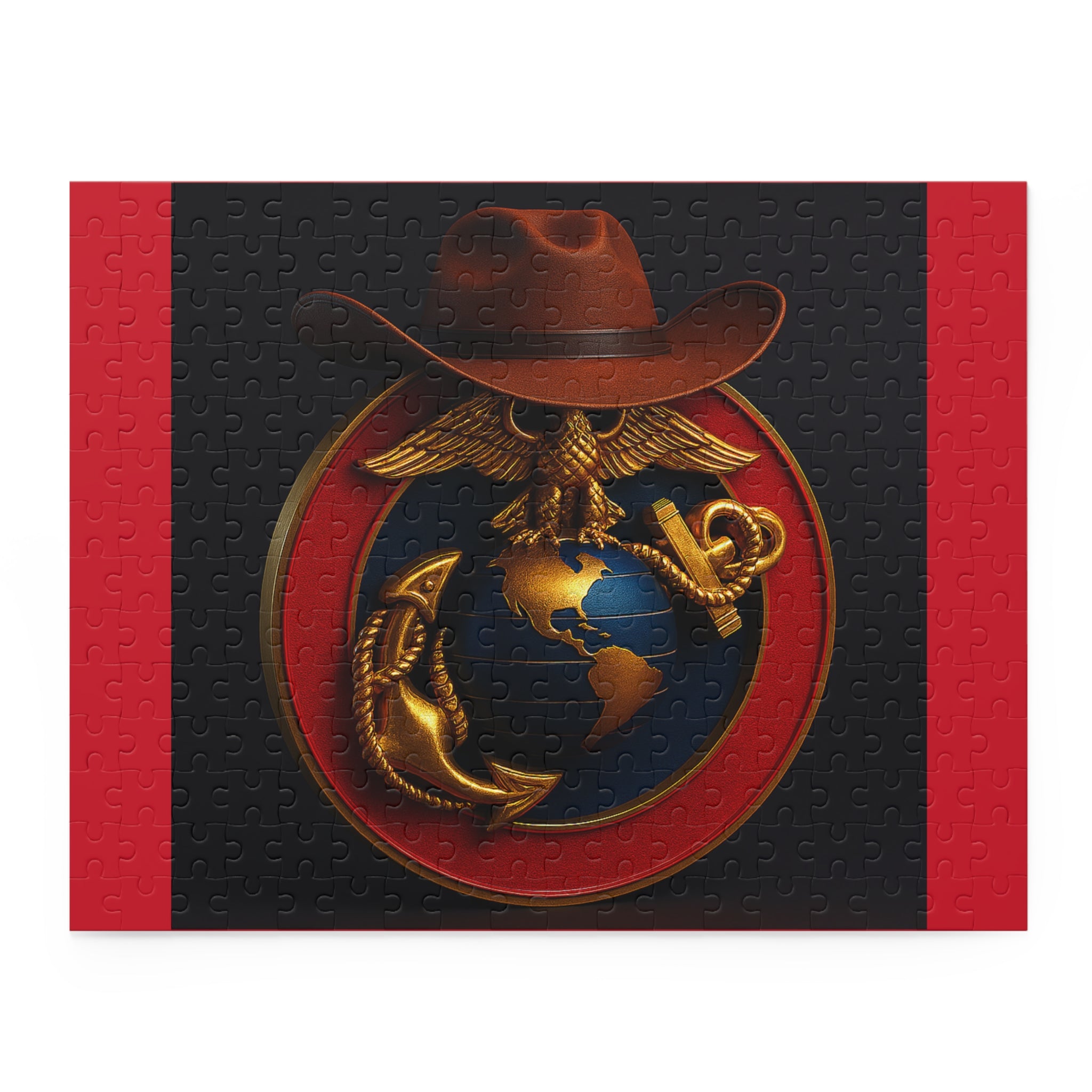 Marine Corps Emblem Puzzle (120, 252, 500-Piece) - Perfect Gift for Veterans and Enthusiasts