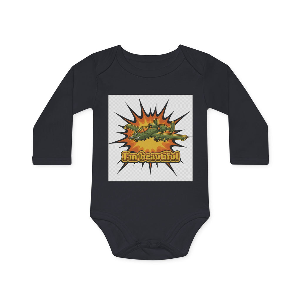 I'm Beautiful Baby Bodysuit - Organic Long Sleeve Infant Outfit