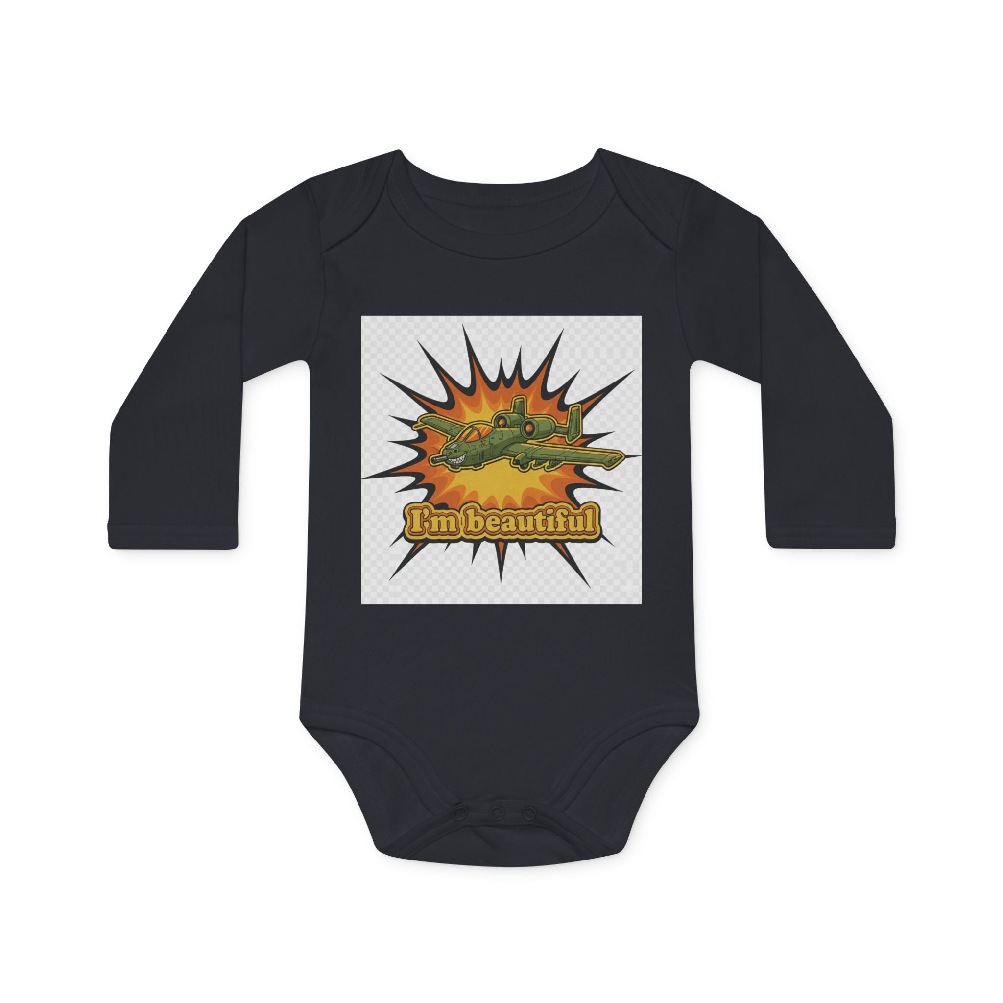 I'm Beautiful Baby Bodysuit - Organic Long Sleeve Infant Outfit