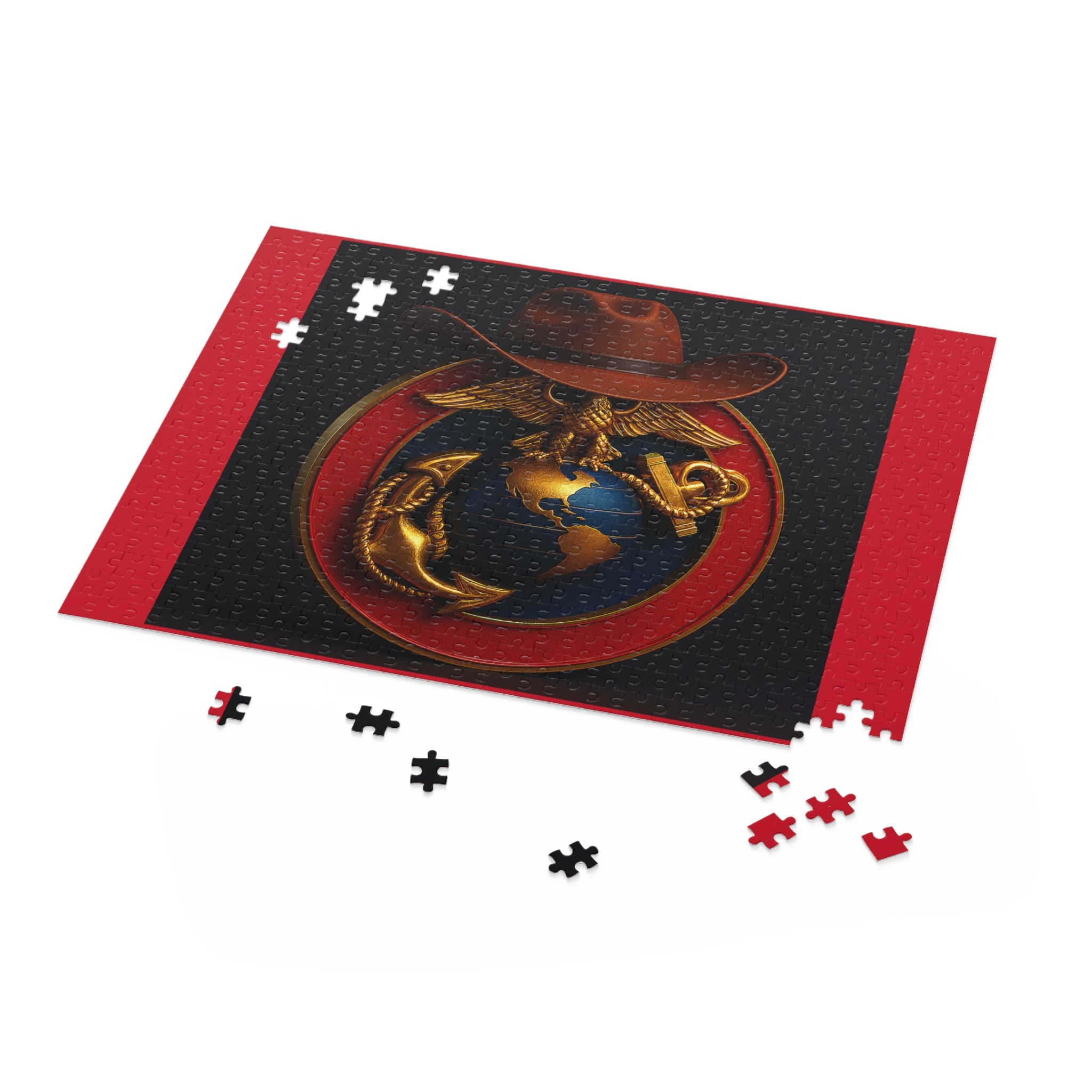 Marine Corps Emblem Puzzle (120, 252, 500-Piece) - Perfect Gift for Veterans and Enthusiasts