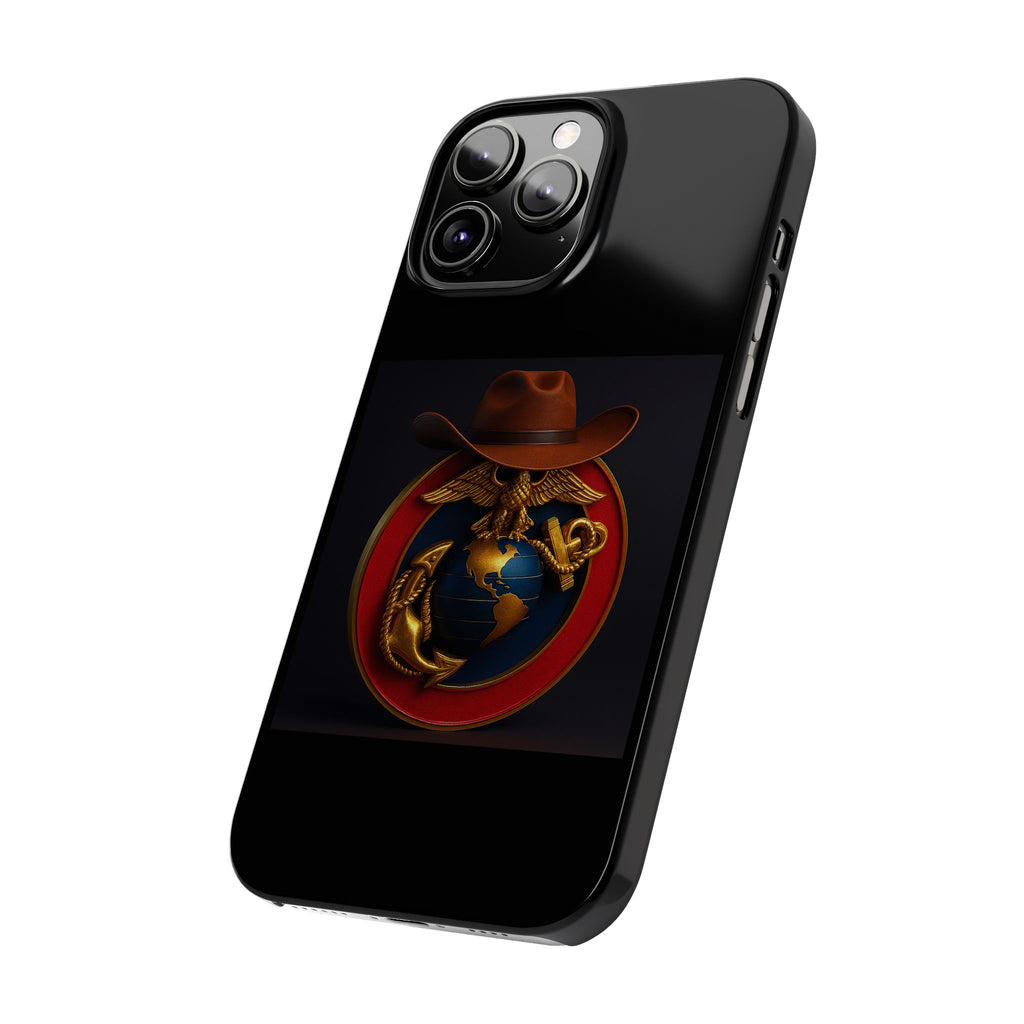 Slim Phone Case with Marine Corps Eagle Globe and Anchor Design