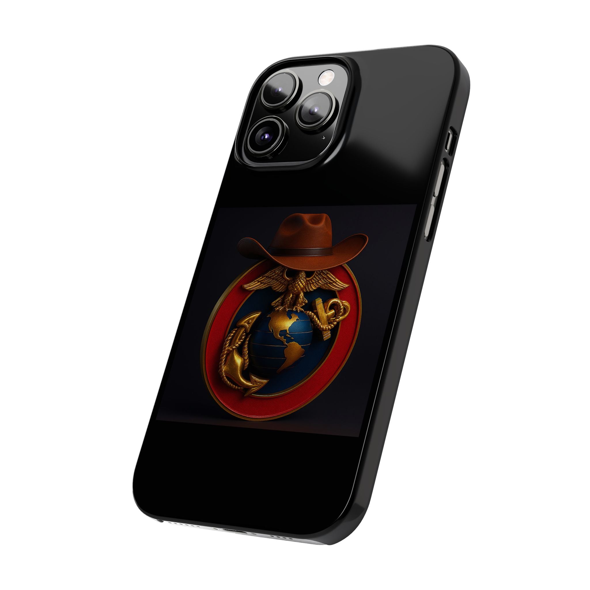 Slim Phone Case with Marine Corps Eagle Globe and Anchor Design