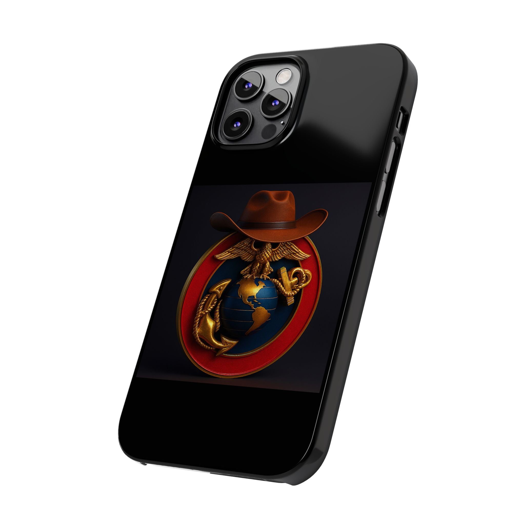 Slim Phone Case with Marine Corps Eagle Globe and Anchor Design