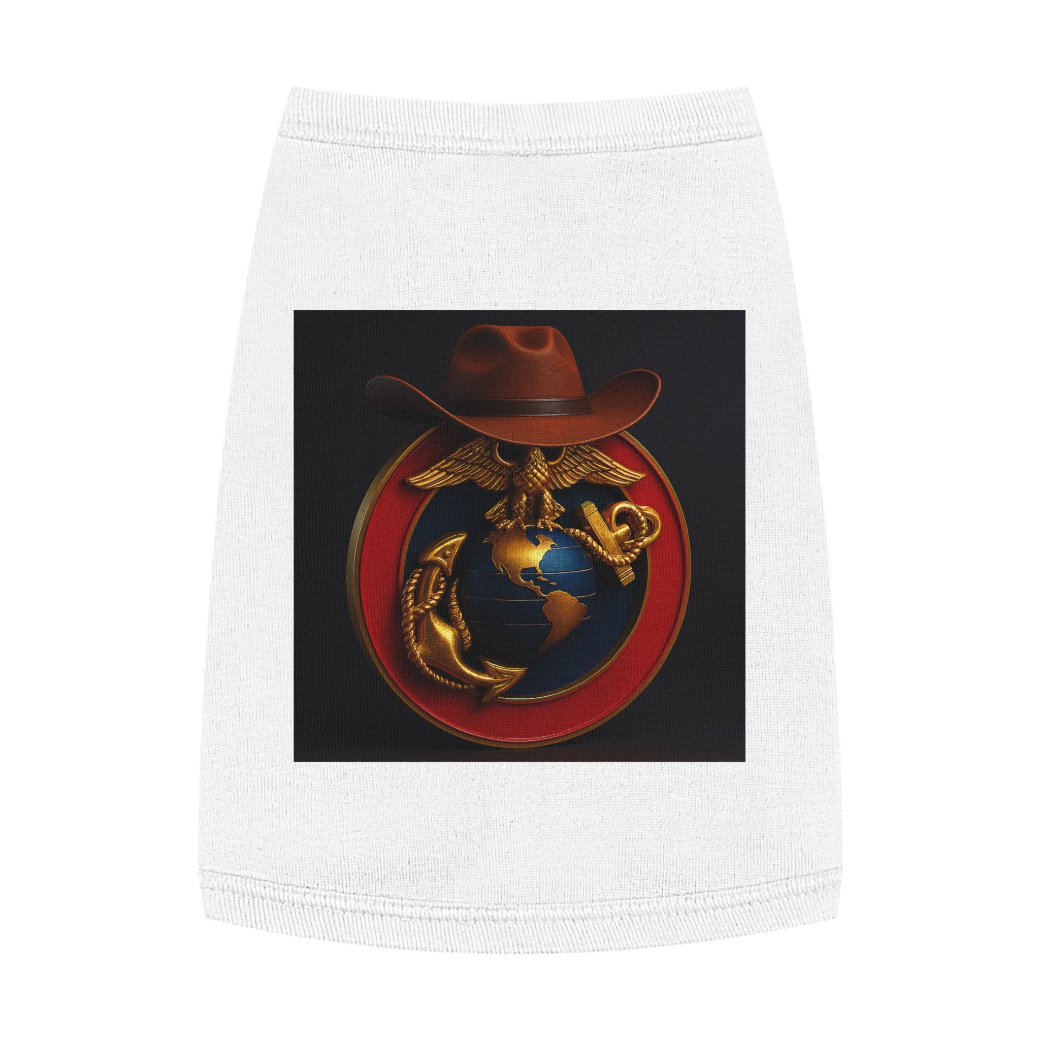 Stylish Pet Tank Top with Earth and Eagle Design for Outdoor Adventures