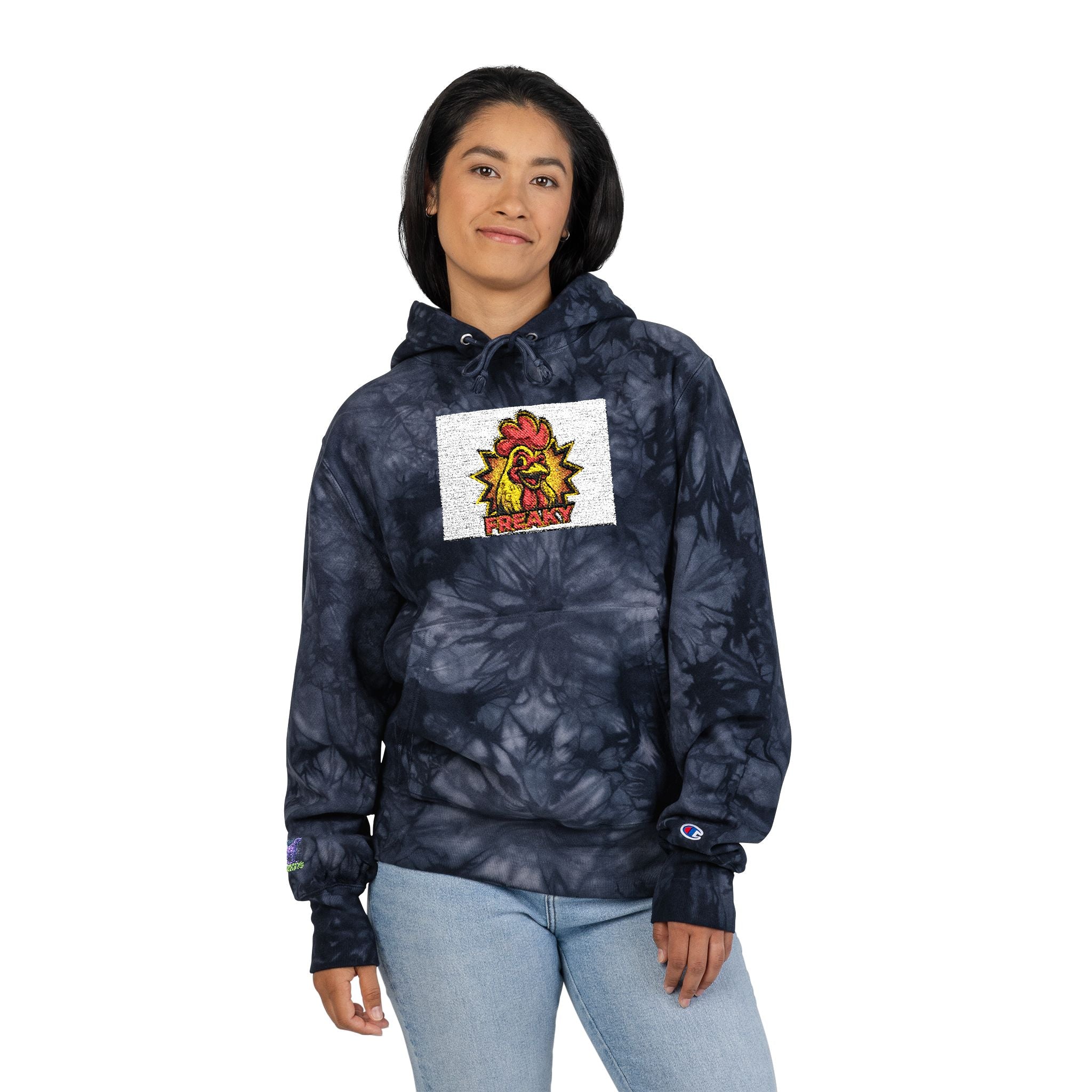 Unisex Champion Tie-Dye Hoodie (Embroidery)