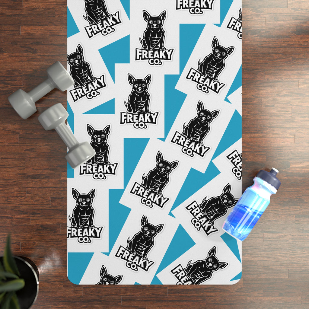 Freaky Dog Pattern Yoga Mat - Durable Rubber Exercise Mat for Pet Lovers