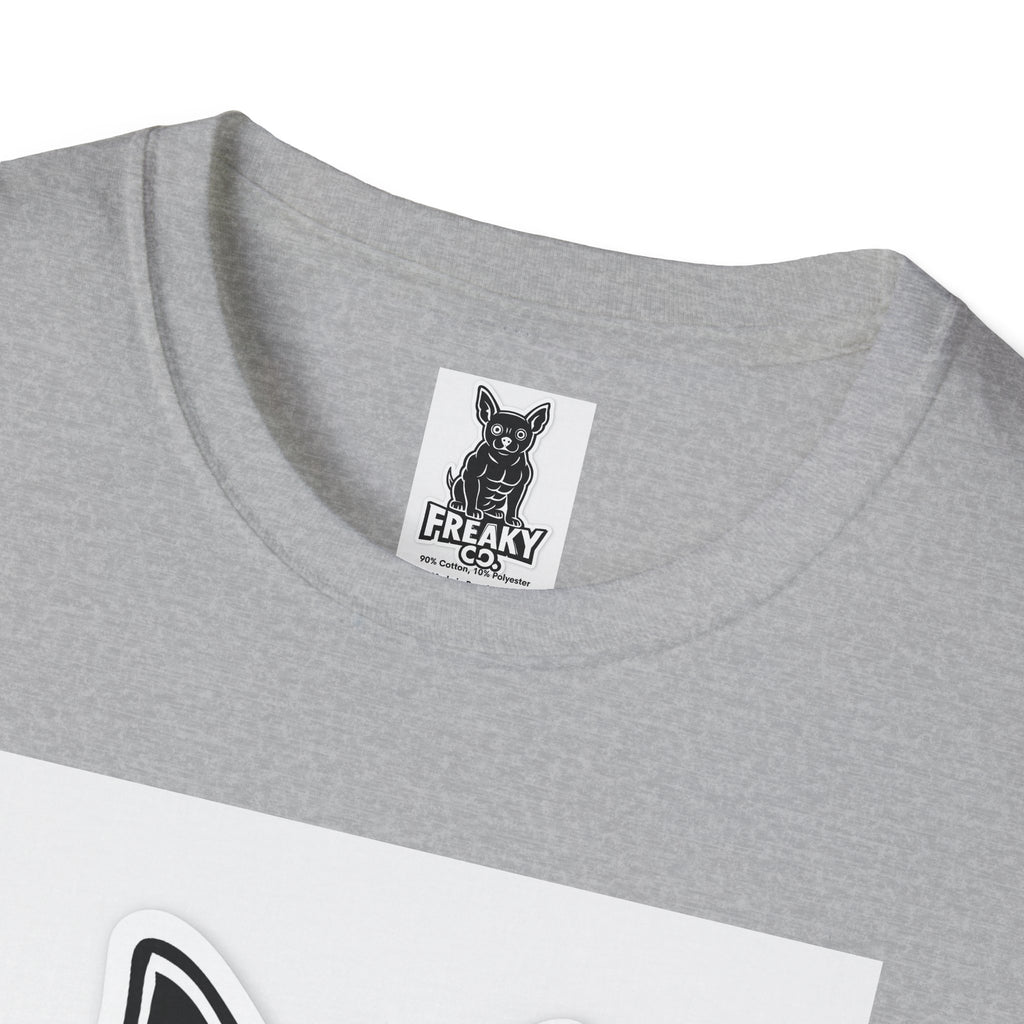 Freaky Co. Unisex Softstyle T-Shirt with Playful Chihuahua Design