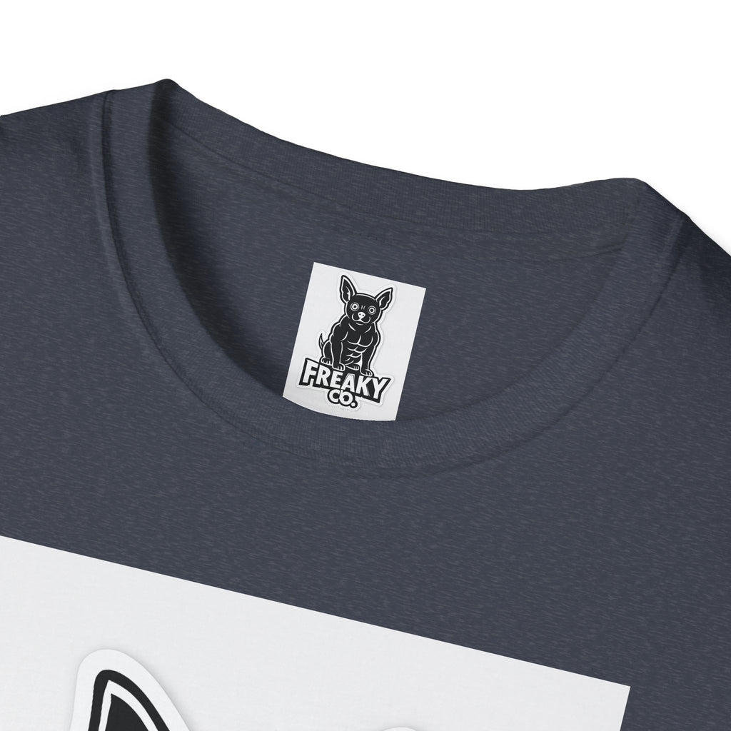 Freaky Co. Unisex Softstyle T-Shirt with Playful Chihuahua Design