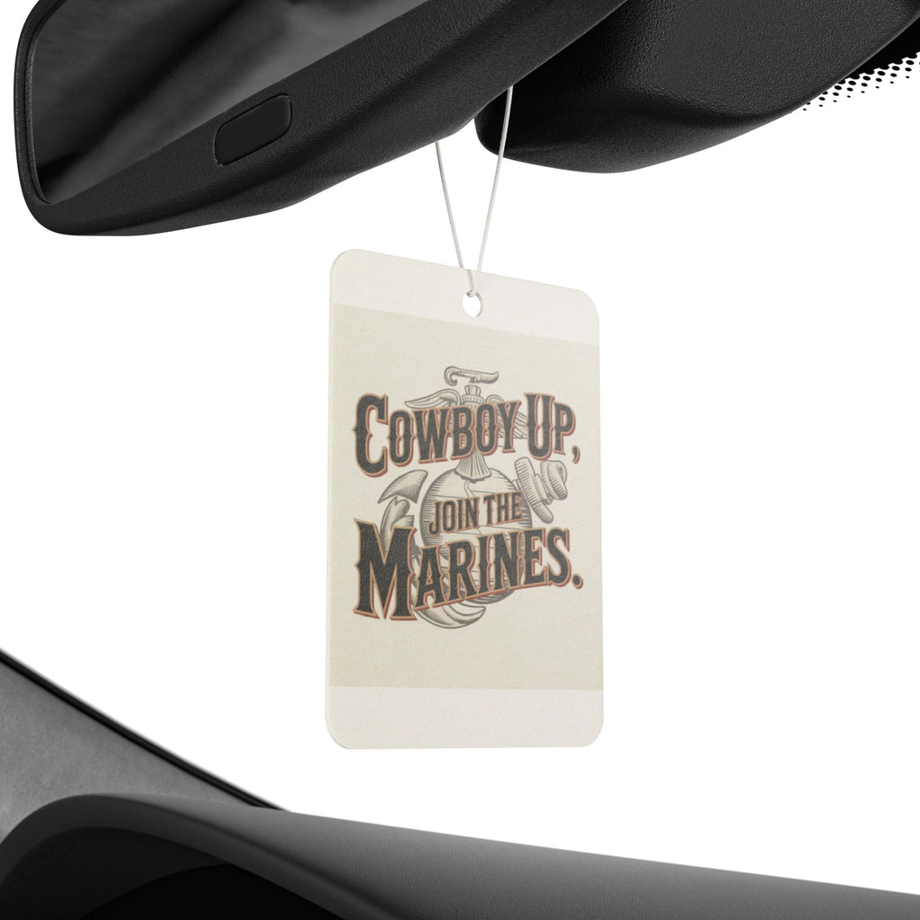 Veteran's Car Air Freshener - Cowboy Up, Join the Marines