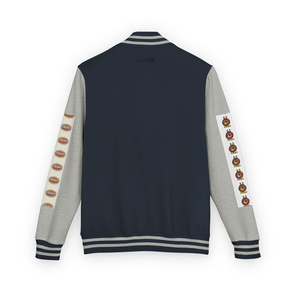 Retro Letterman Jacket with Cheerful Graphics