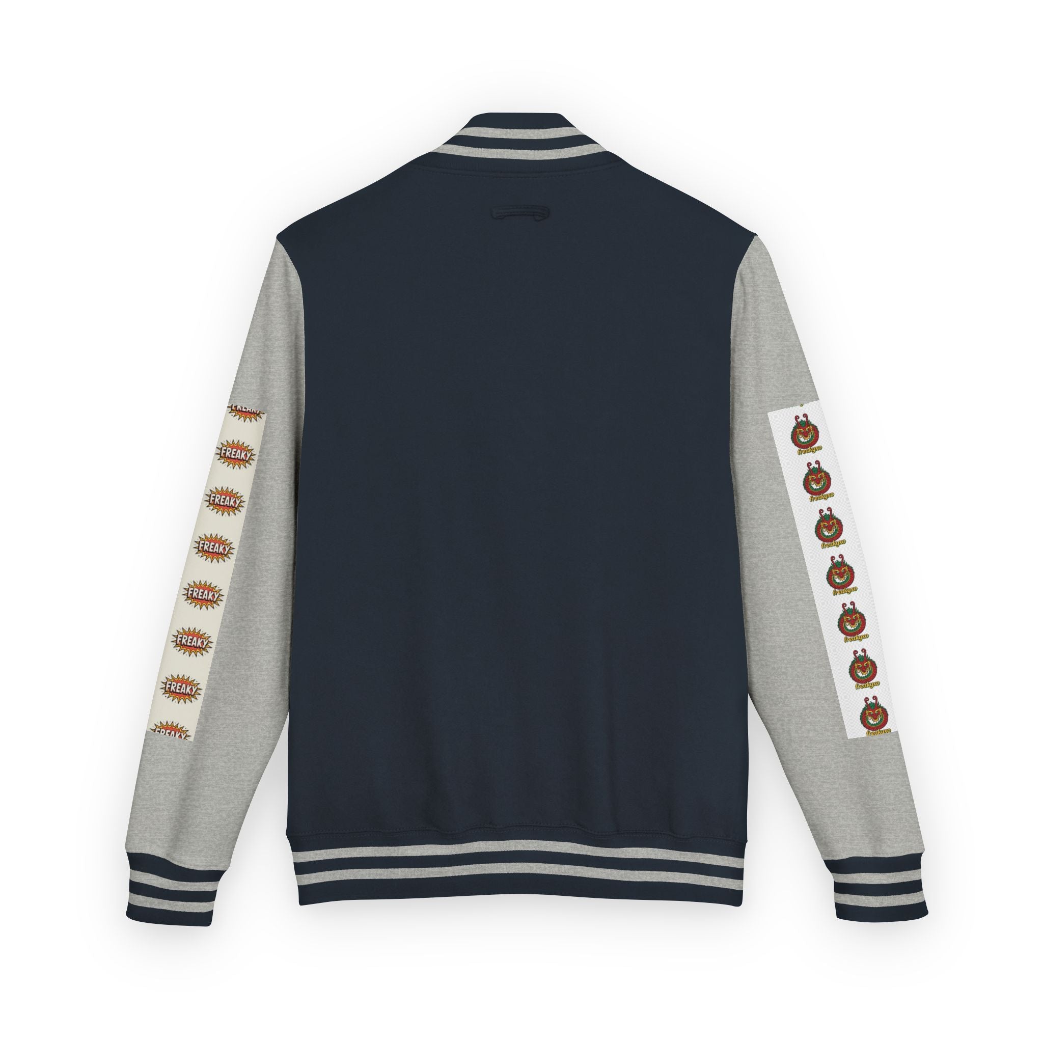 Retro Letterman Jacket with Cheerful Graphics