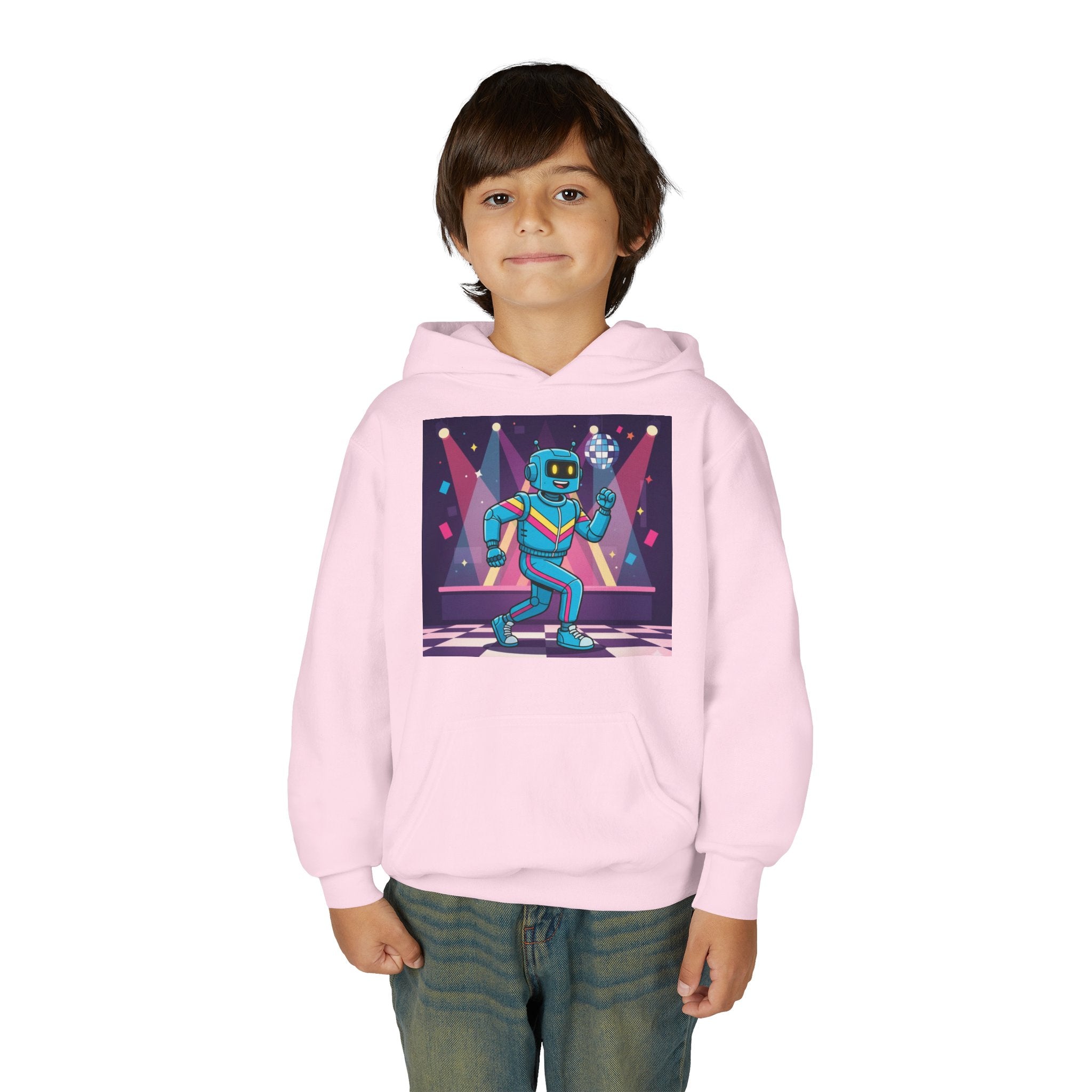 Kids Robot Disco Hoodie — 'Freaky Ko' Back Logo Youth Sweatshirt