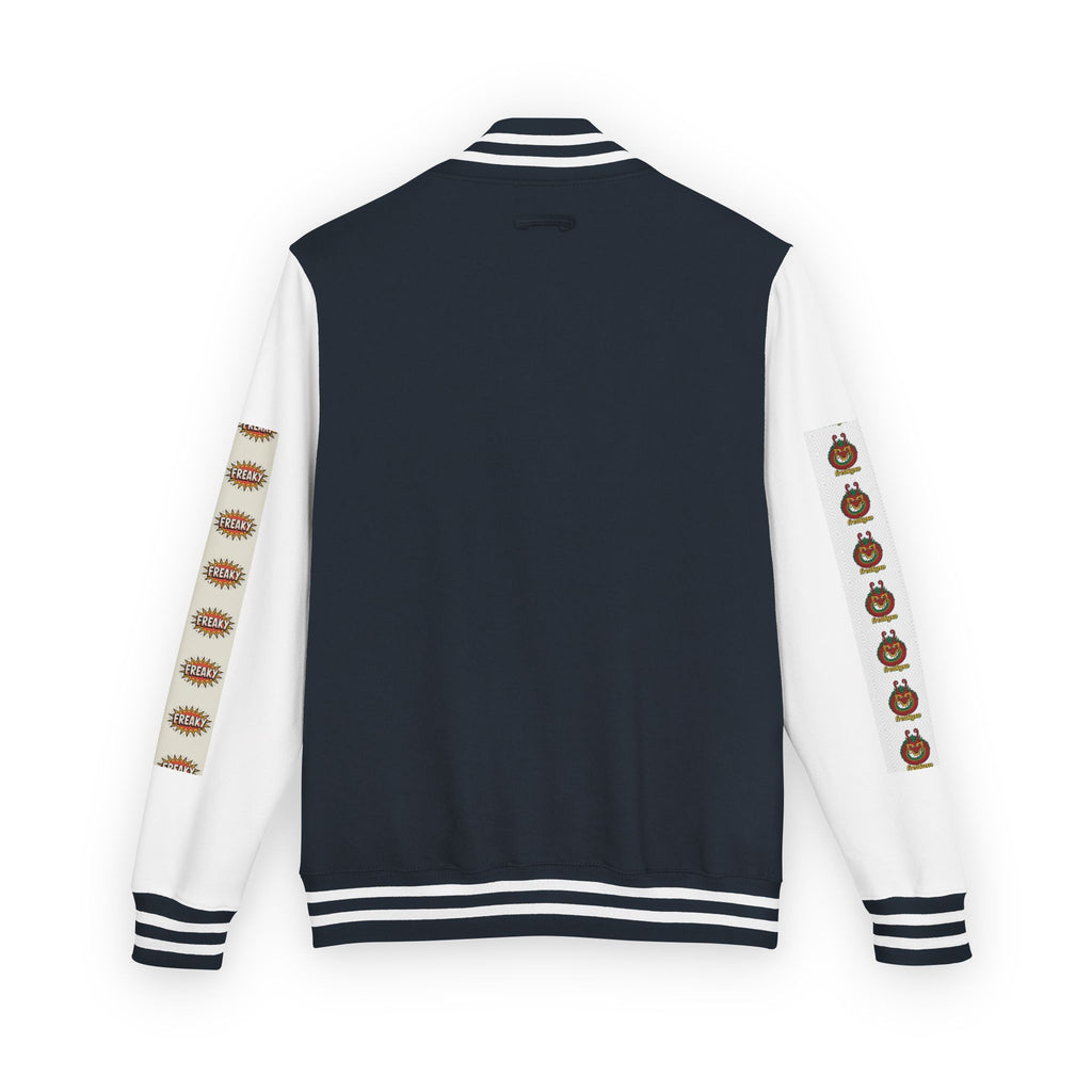 Retro Letterman Jacket with Cheerful Graphics