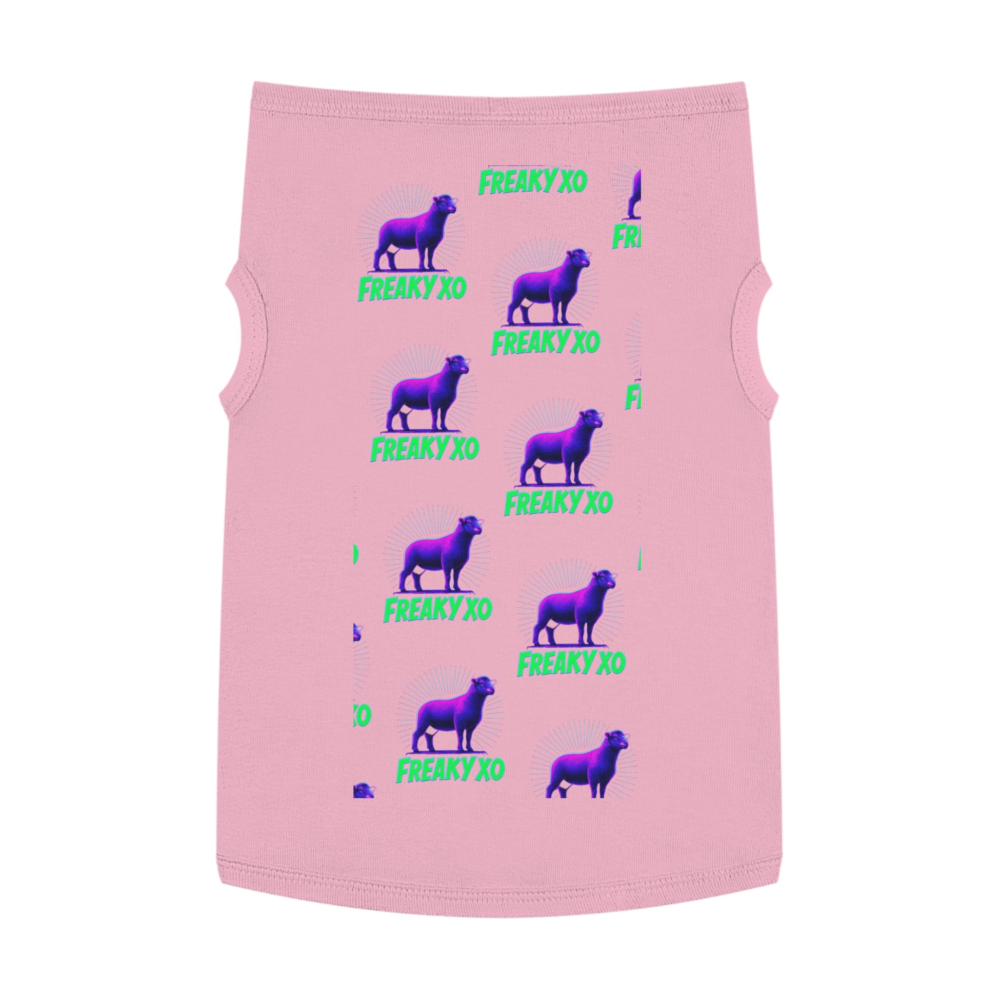 Freaky XO Pet Tank Top - Vibrant Neon Design for Stylish Pets