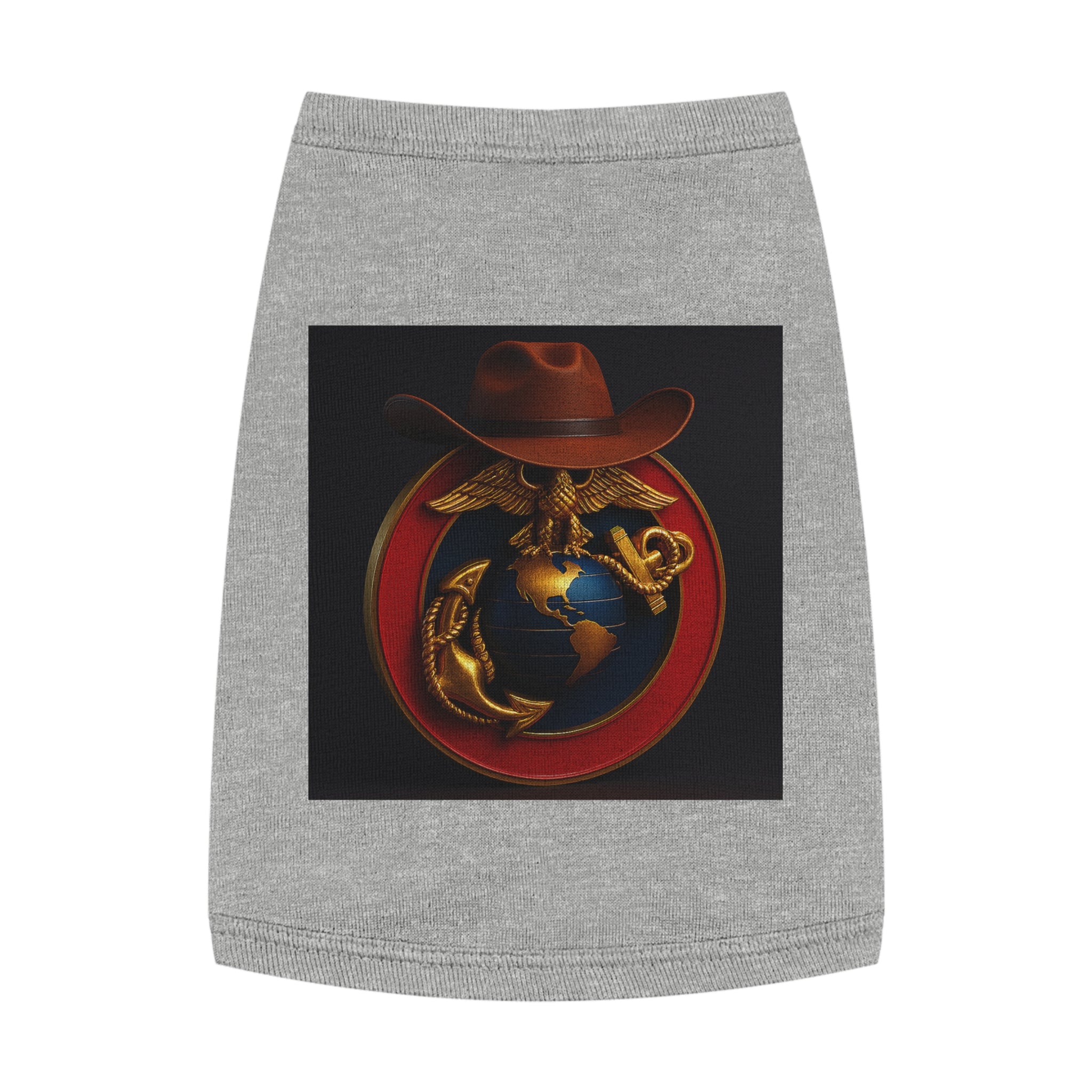 Stylish Pet Tank Top with Earth and Eagle Design for Outdoor Adventures