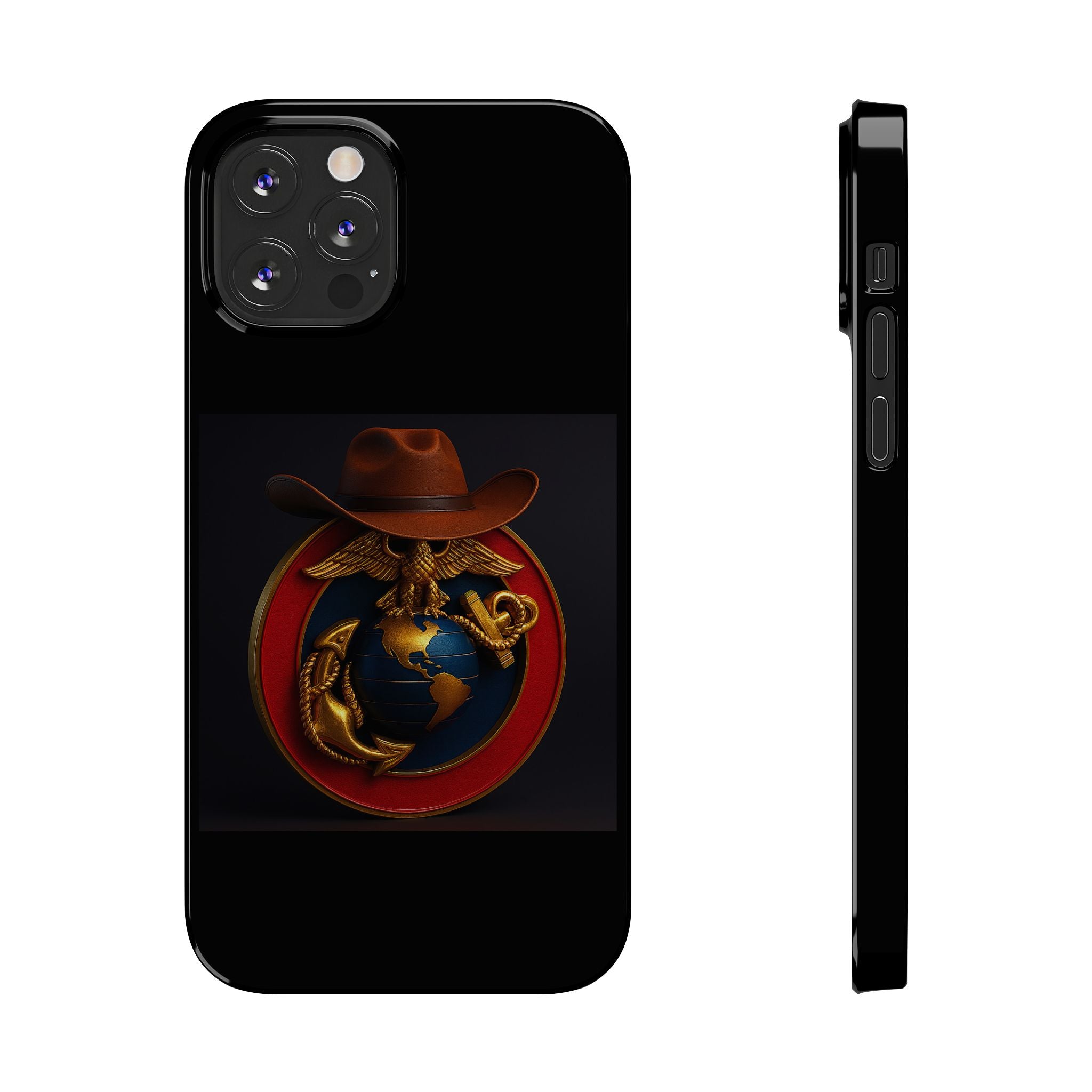 Slim Phone Case with Marine Corps Eagle Globe and Anchor Design