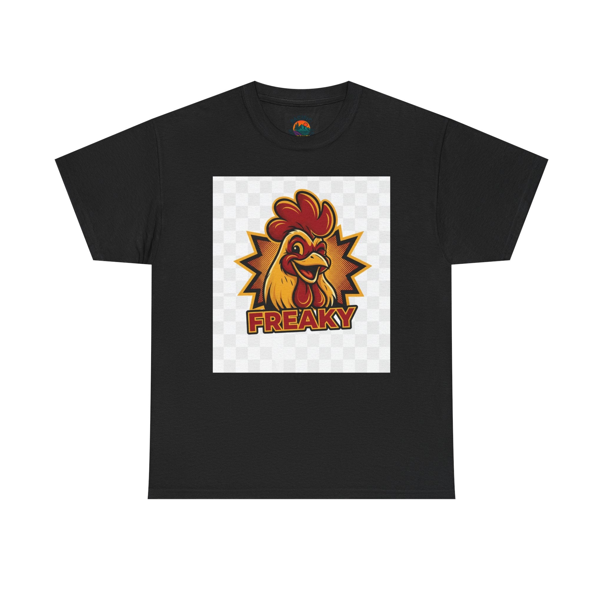 Freaky Rooster Unisex Heavy Cotton Tee - Fun Graphic T-Shirt for Chicken Lovers
