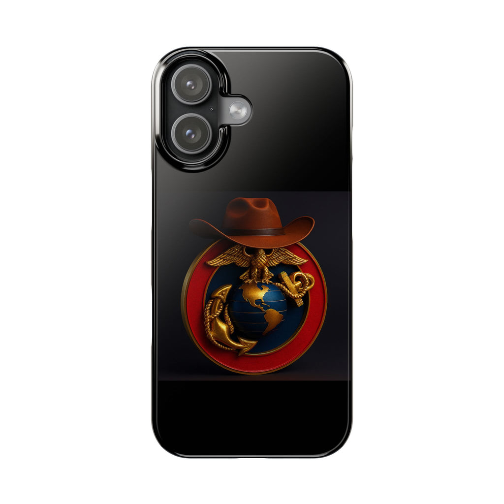 Slim Phone Case with Marine Corps Eagle Globe and Anchor Design