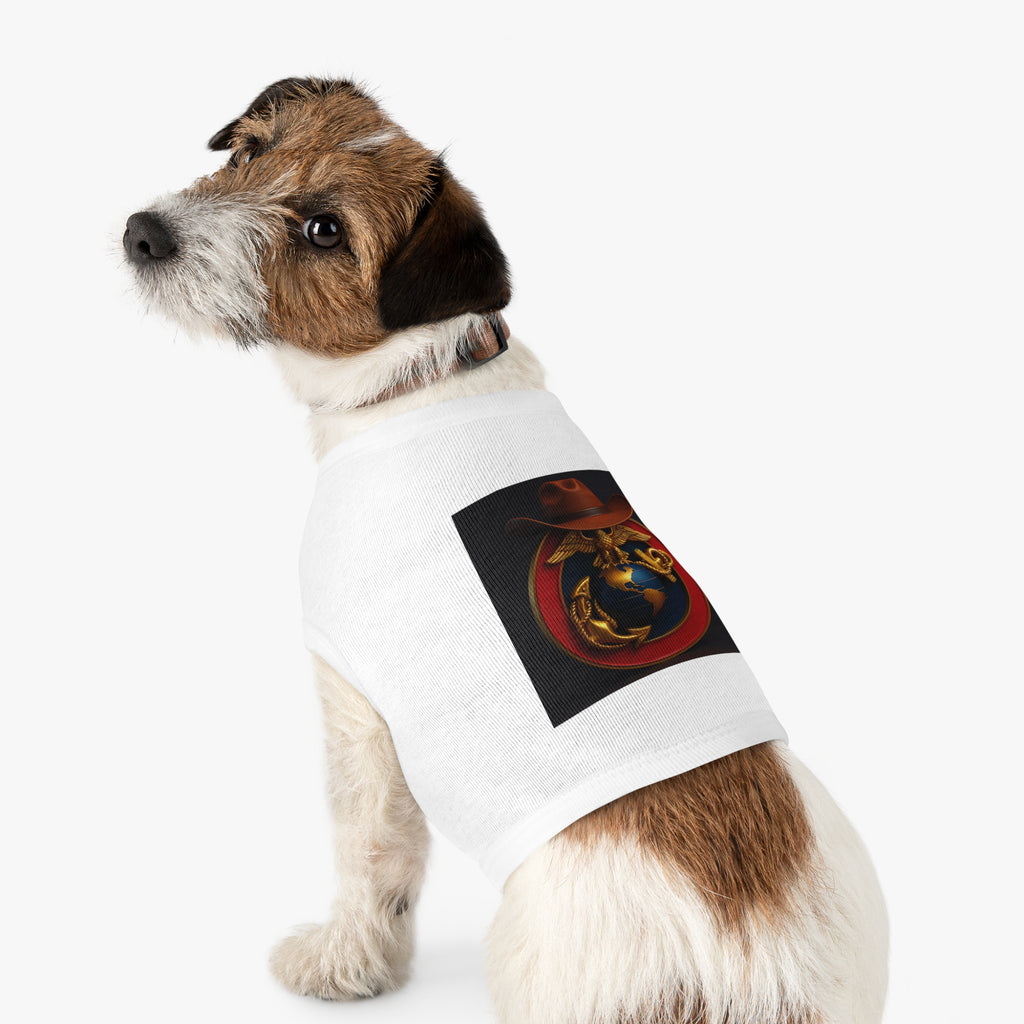 Stylish Pet Tank Top with Earth and Eagle Design for Outdoor Adventures