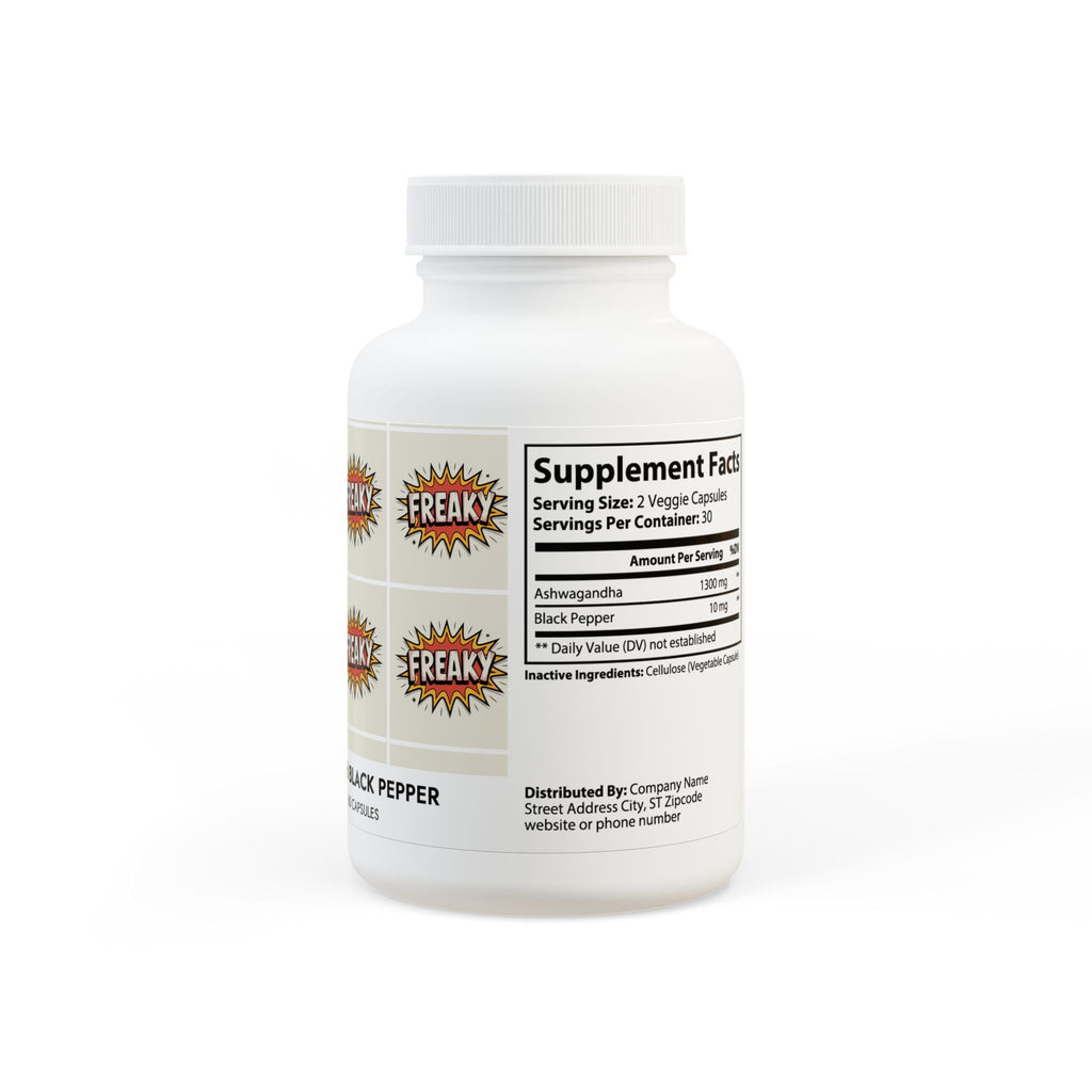 Ashwagandha and Black Pepper Supplement (60 capsules)