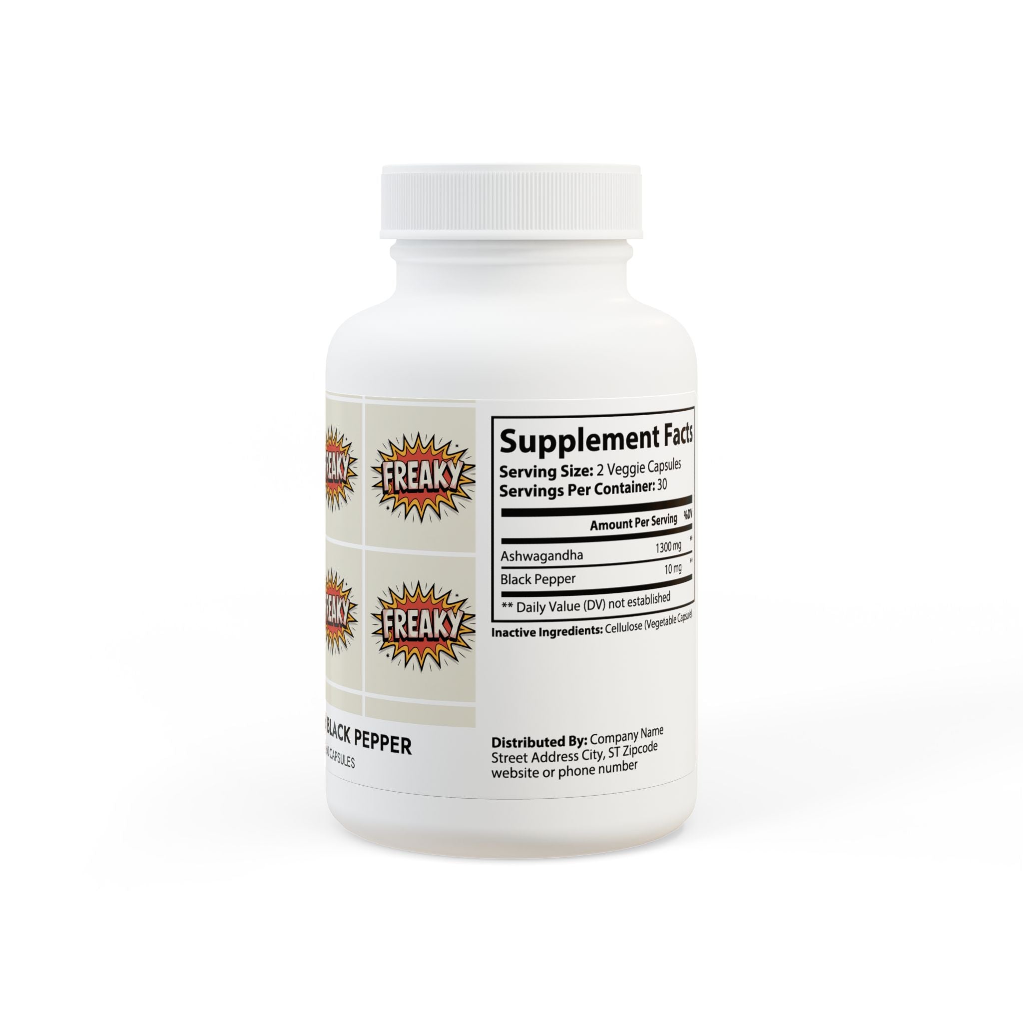 Ashwagandha and Black Pepper Supplement (60 capsules)