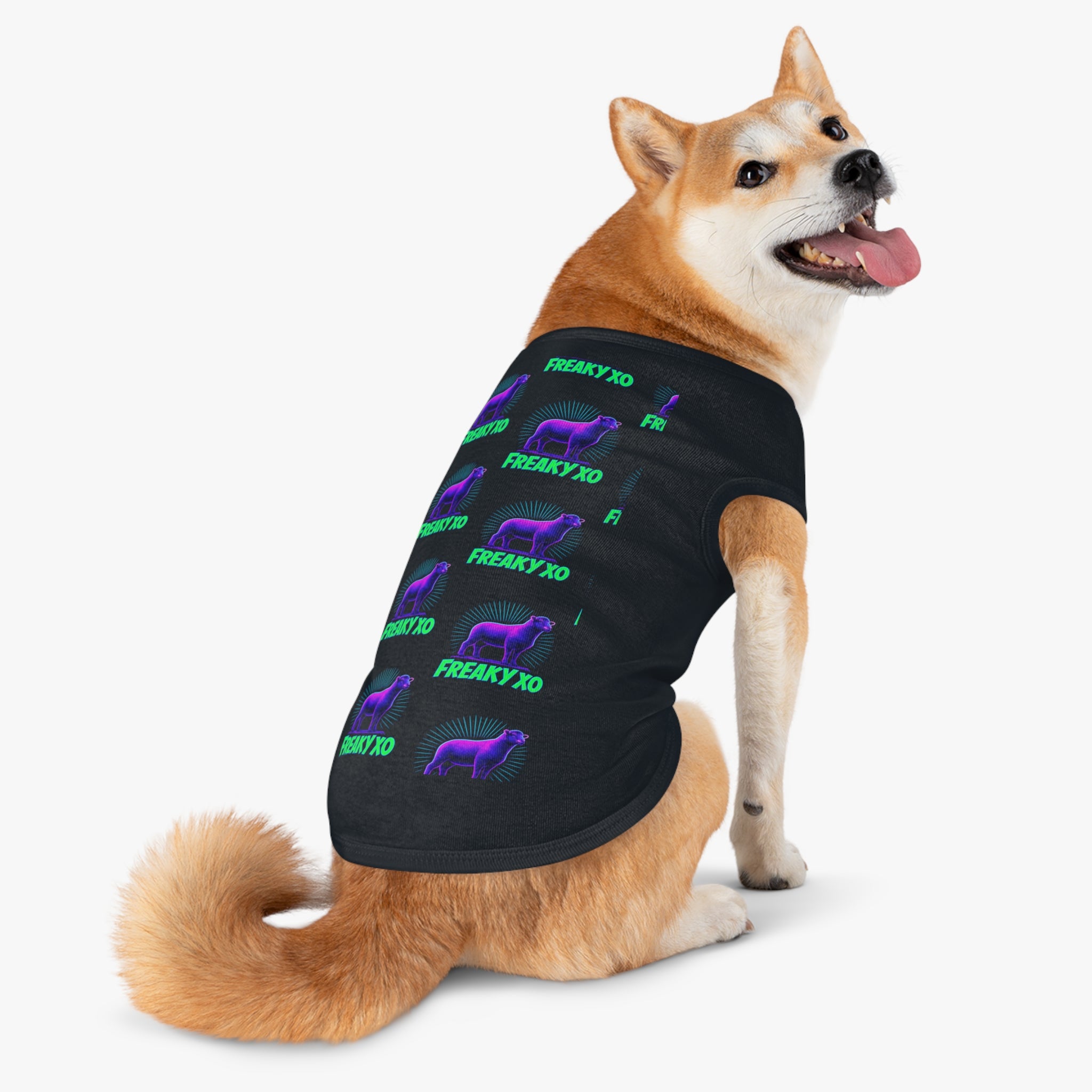 Freaky XO Pet Tank Top - Vibrant Neon Design for Stylish Pets