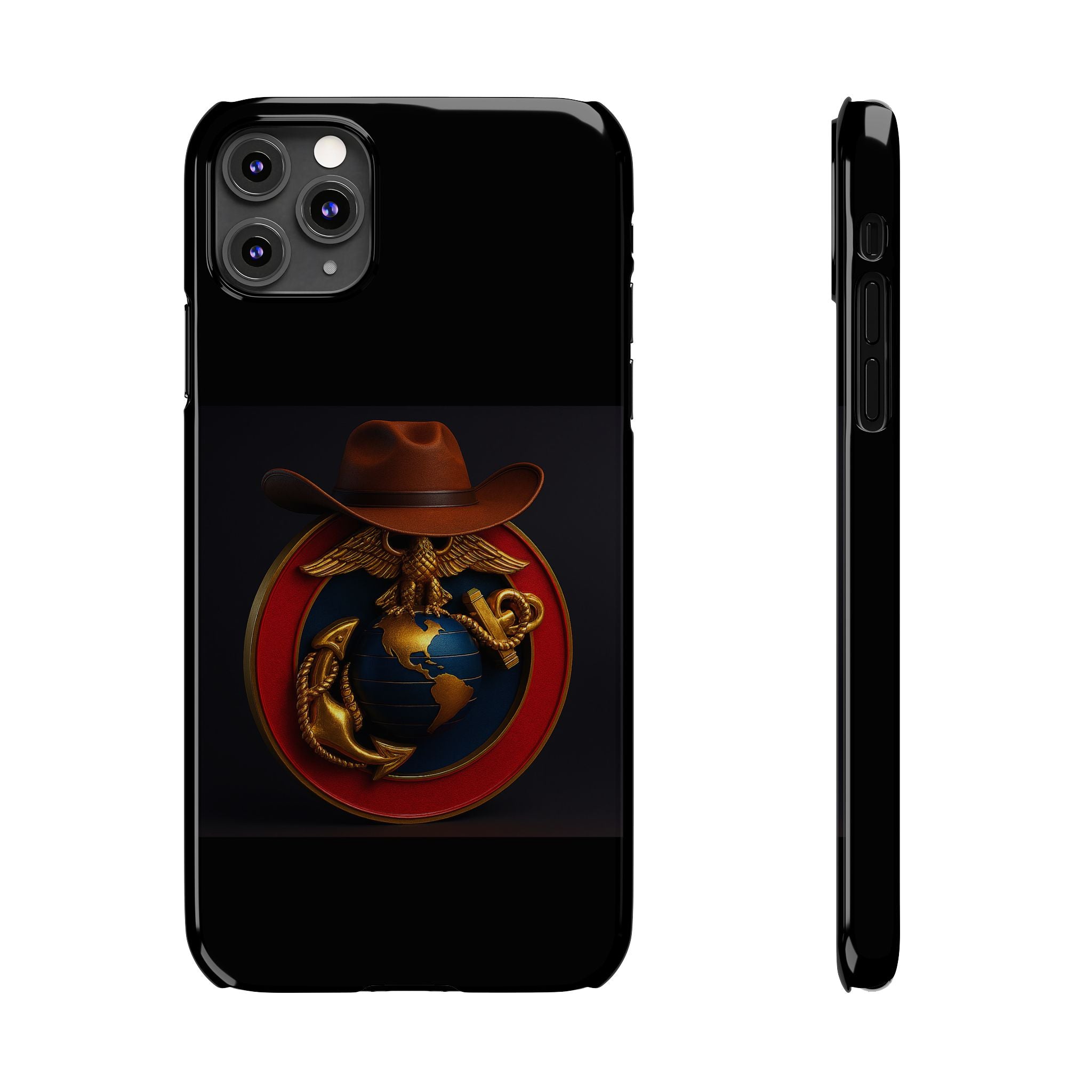 Slim Phone Case with Marine Corps Eagle Globe and Anchor Design