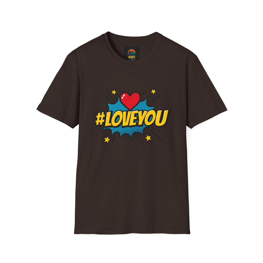 I Love You Pop Art T-Shirt — Retro Comic Heart Design