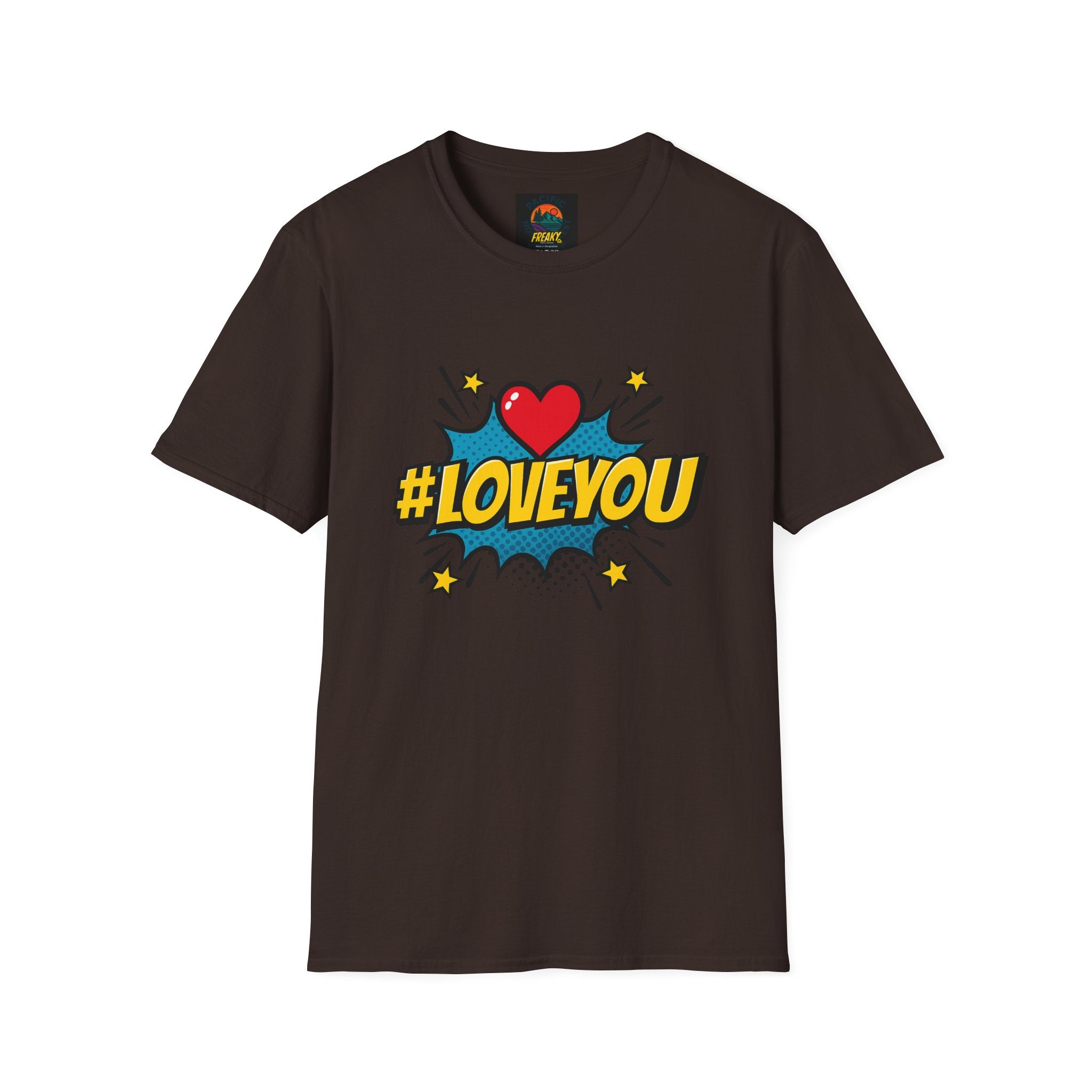 I Love You Pop Art T-Shirt — Retro Comic Heart Design