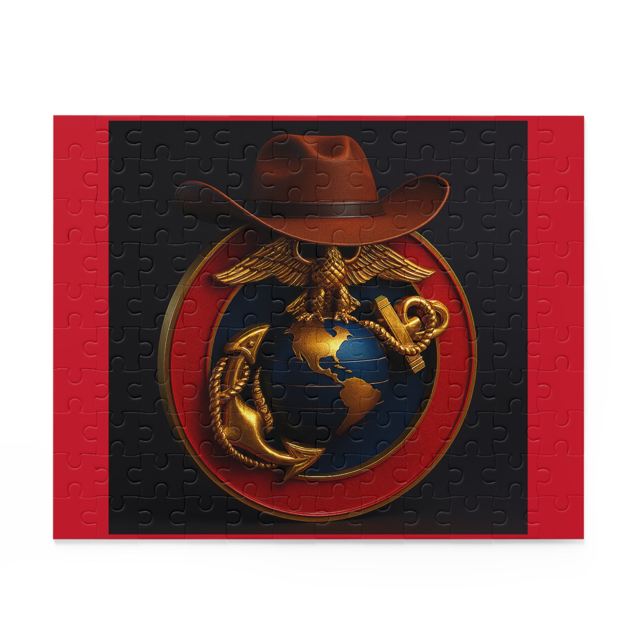 Marine Corps Emblem Puzzle (120, 252, 500-Piece) - Perfect Gift for Veterans and Enthusiasts