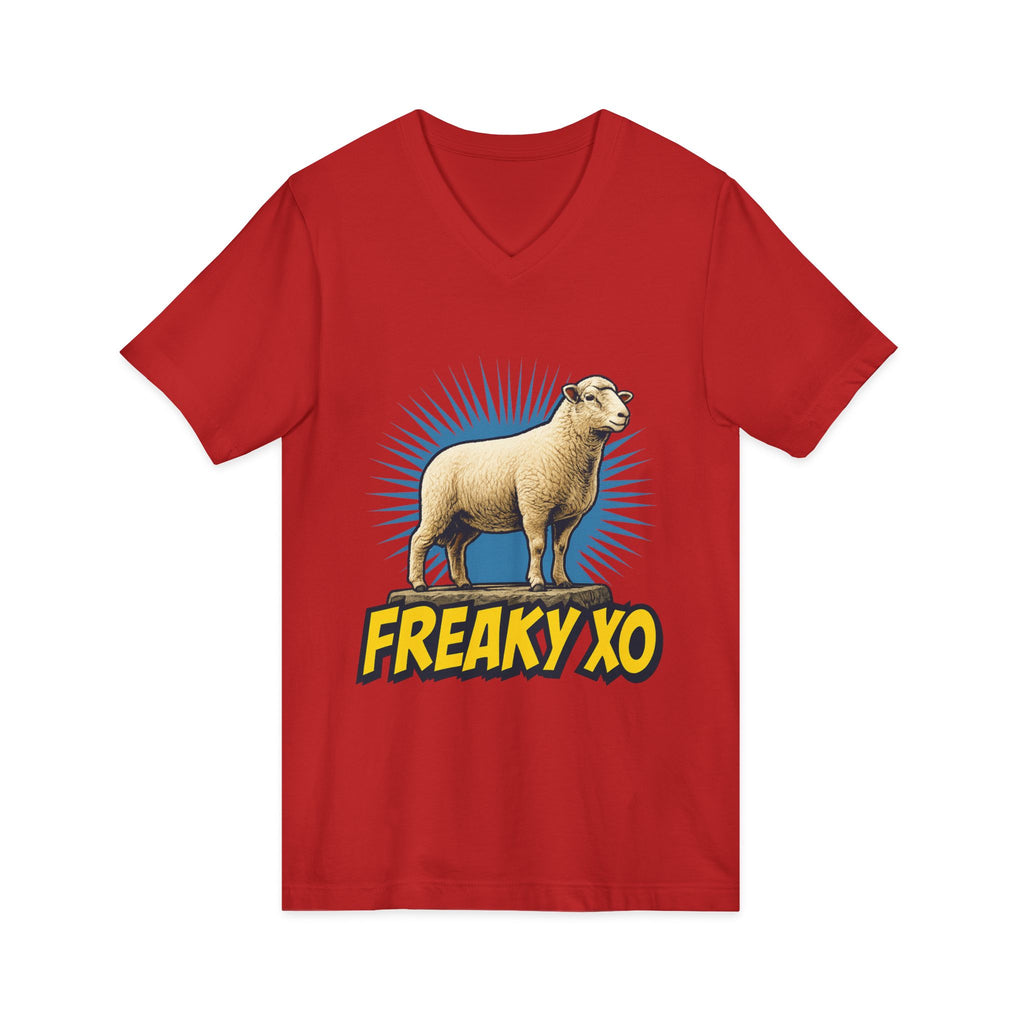 Unisex Jersey Short Sleeve V-Neck Tee