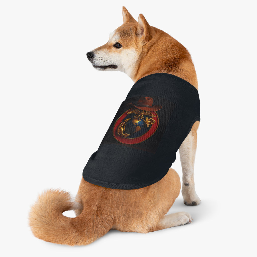 Stylish Pet Tank Top with Earth and Eagle Design for Outdoor Adventures