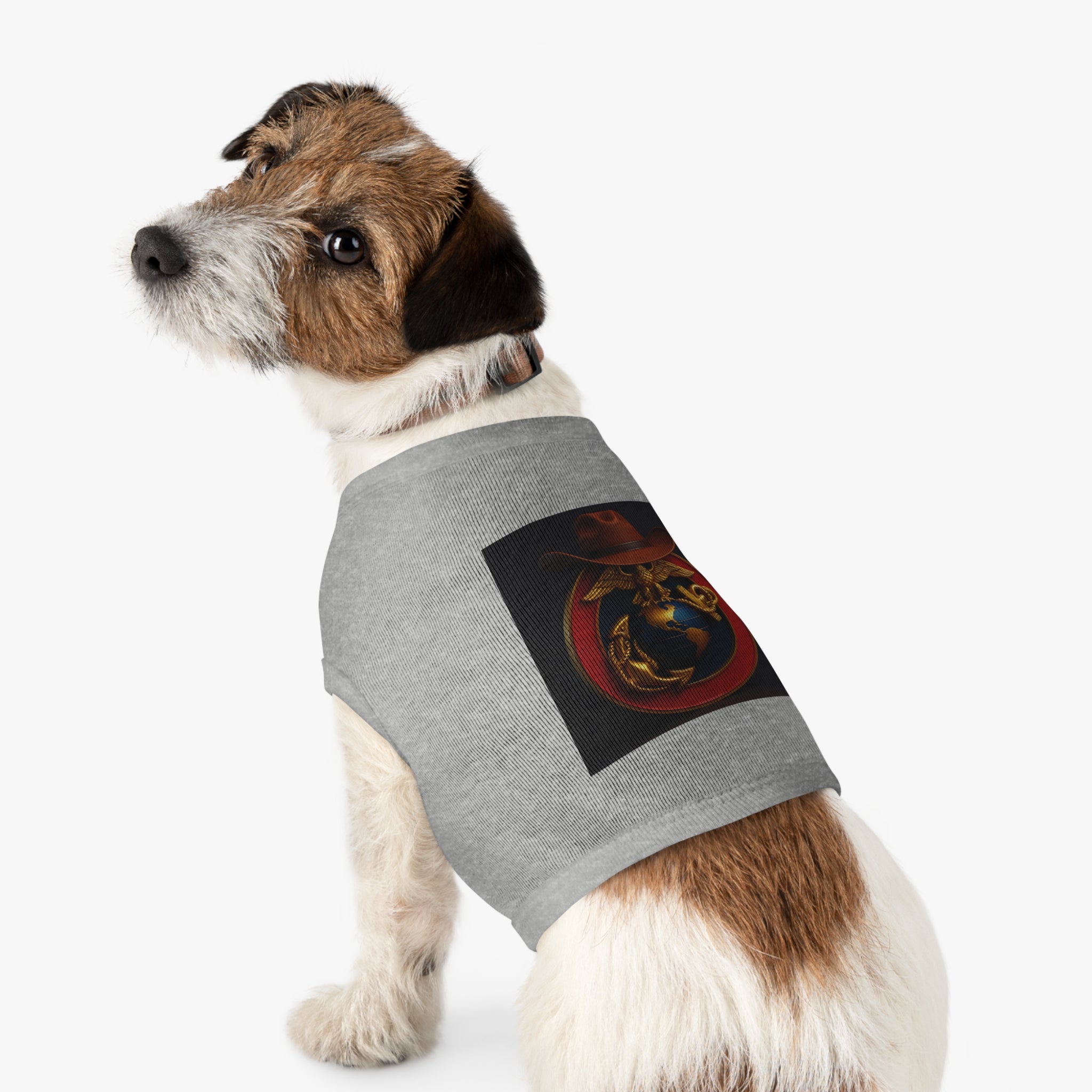Stylish Pet Tank Top with Earth and Eagle Design for Outdoor Adventures