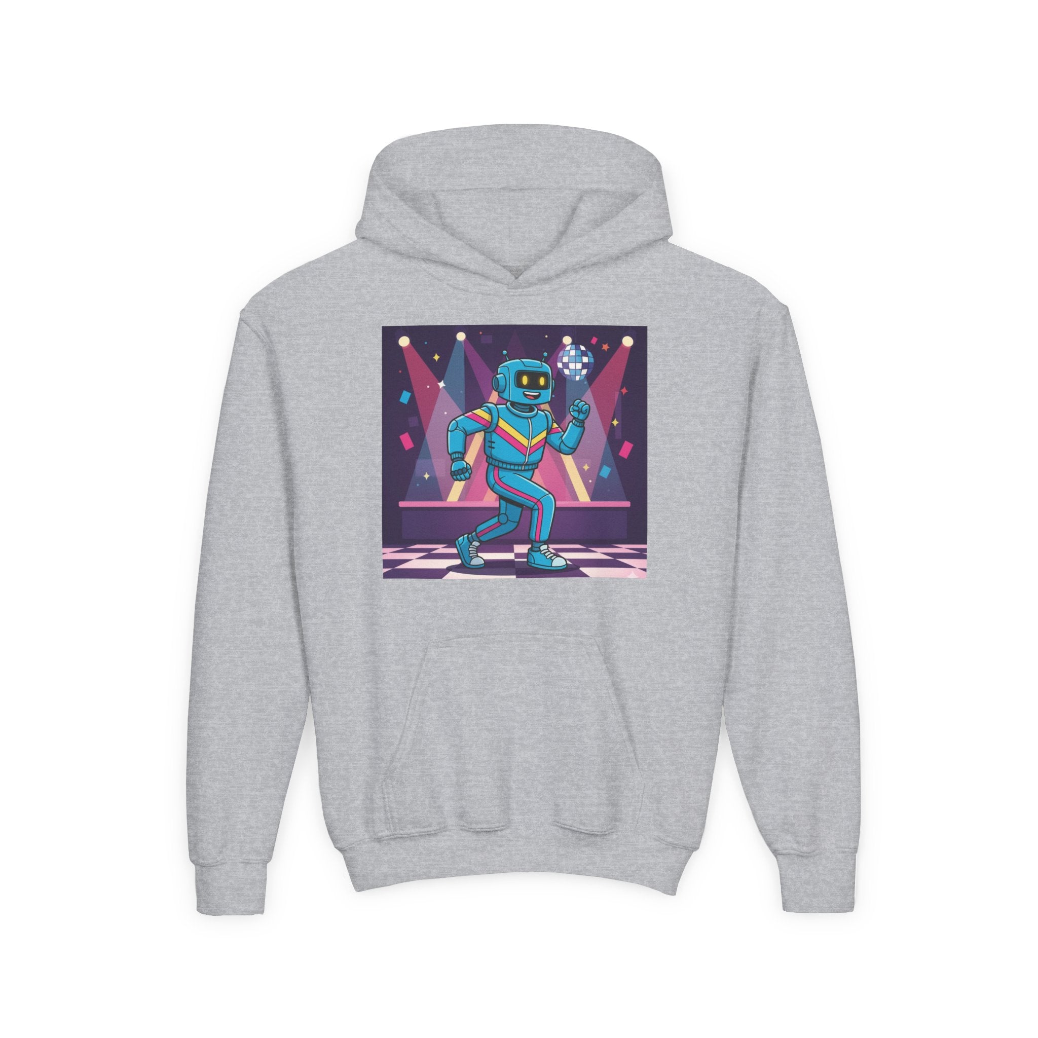 Kids Robot Disco Hoodie — 'Freaky Ko' Back Logo Youth Sweatshirt