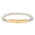 Natural Stone Engraved Bar Bracelet for Mindfulness