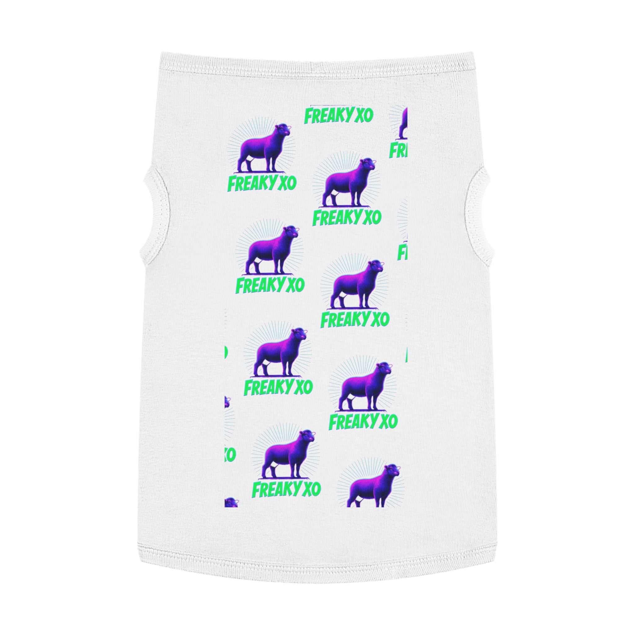 Freaky XO Pet Tank Top - Vibrant Neon Design for Stylish Pets