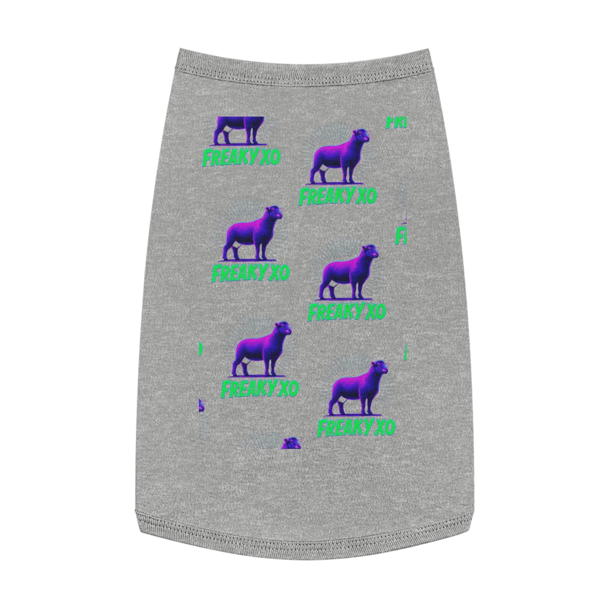 Freaky XO Pet Tank Top - Vibrant Neon Design for Stylish Pets