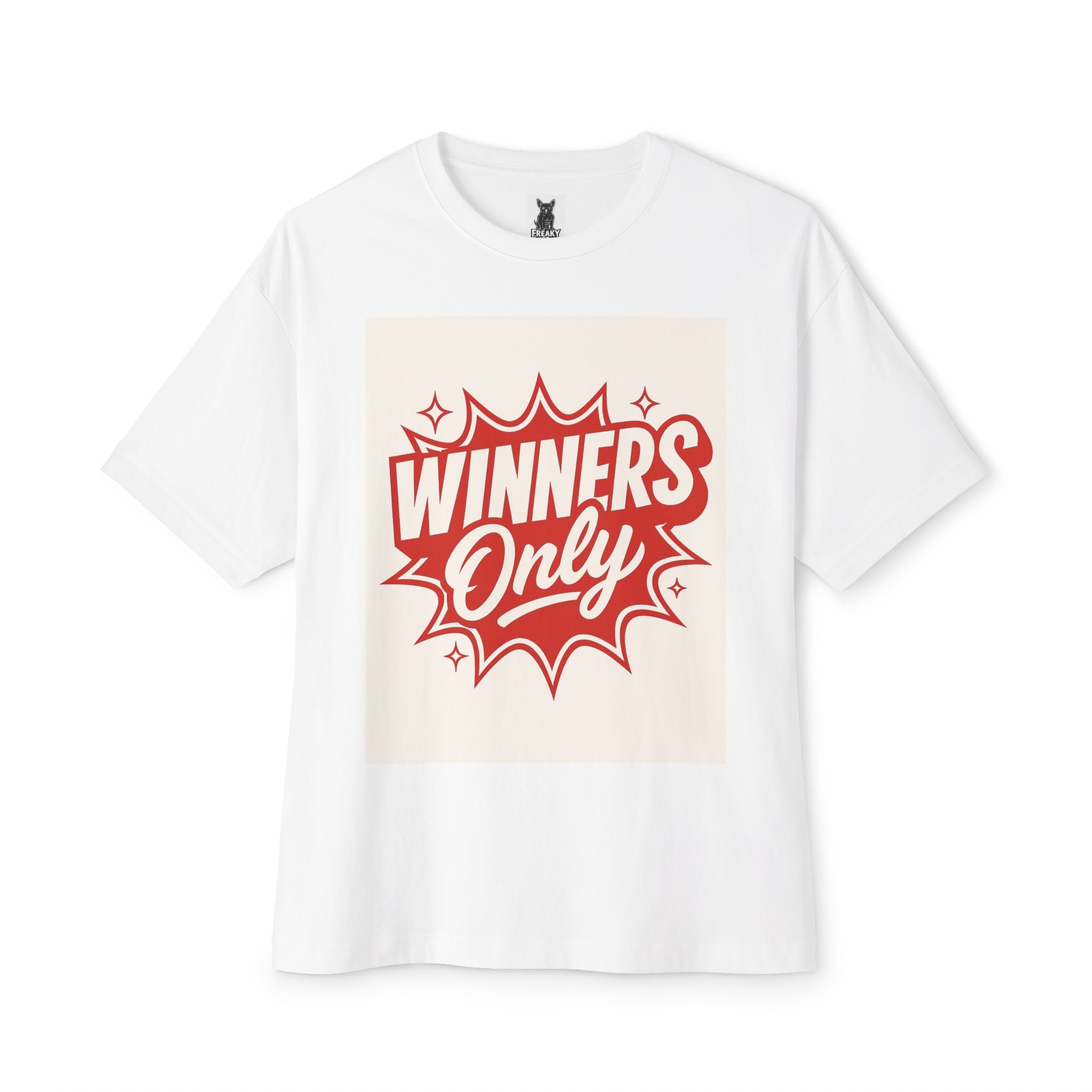 Winners Only Oversized Tee - Fun Graphic T-Shirt for Casual Style