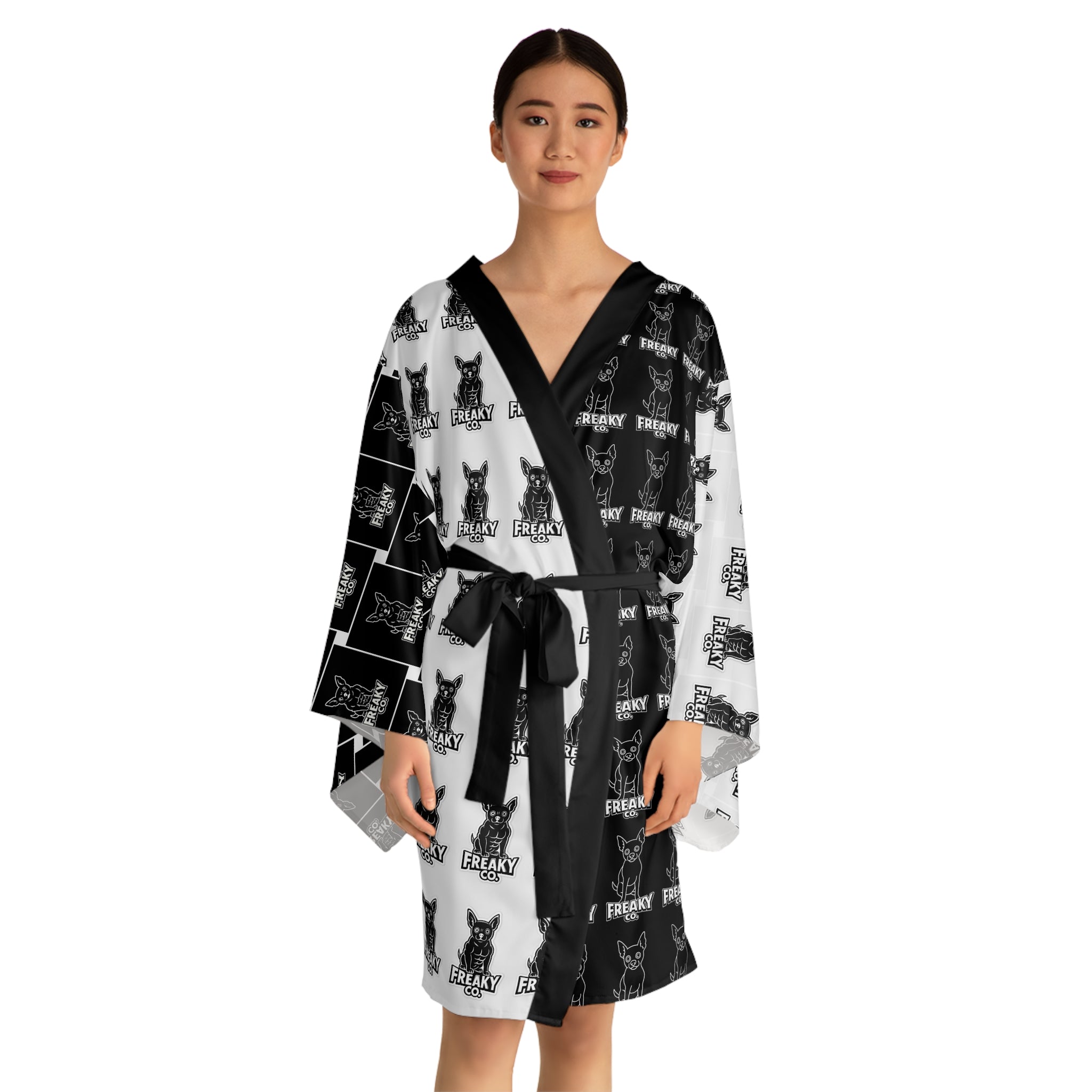 Stylish Long Sleeve Kimono Robe - Bold Wolf Legacy Design