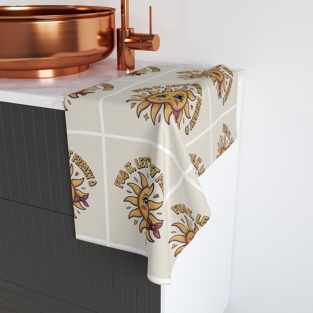 Sunny Vibes Hand Towel - "Let's Get Cozy" Design