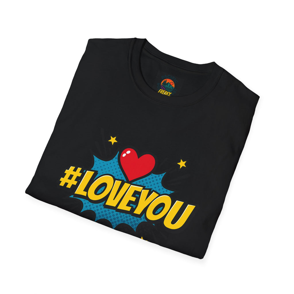 I Love You Pop Art T-Shirt — Retro Comic Heart Design