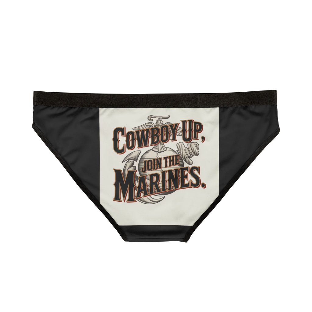Patriotic Women's Underwear Set - 'Cowboy Up, Join the Marines' & Graphic Design