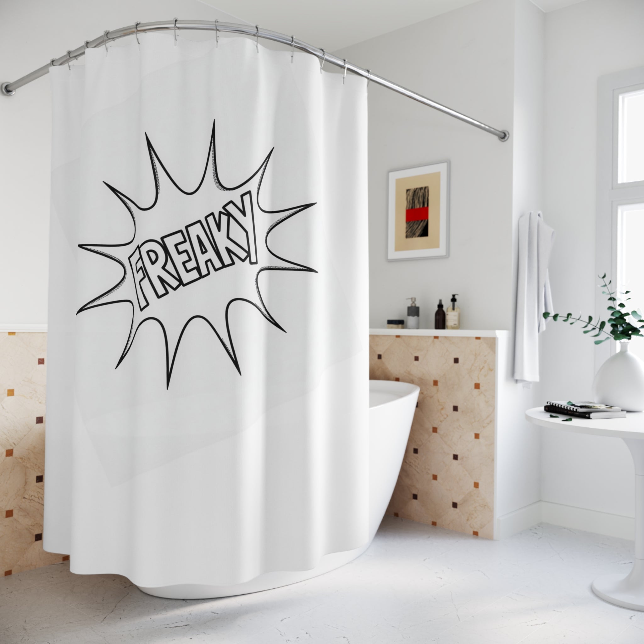 Freaky Shower Curtain - Fun Bathroom Decor for Quirky Spaces